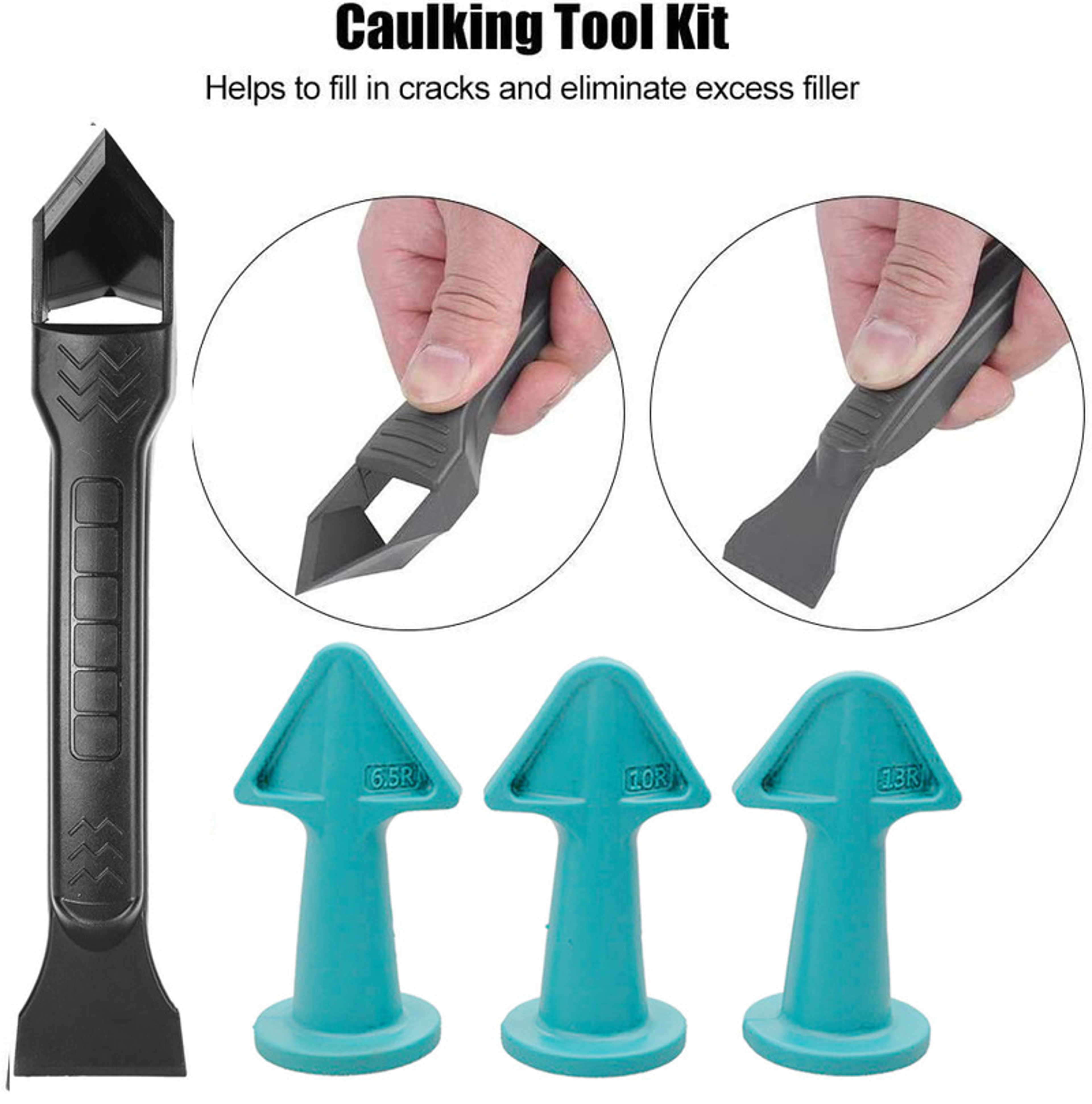 Caulking Nozzle Applicator Kit Silicone Remover Plastic Glue Shovel Tile Grout Tool Floor Joints Fi 5