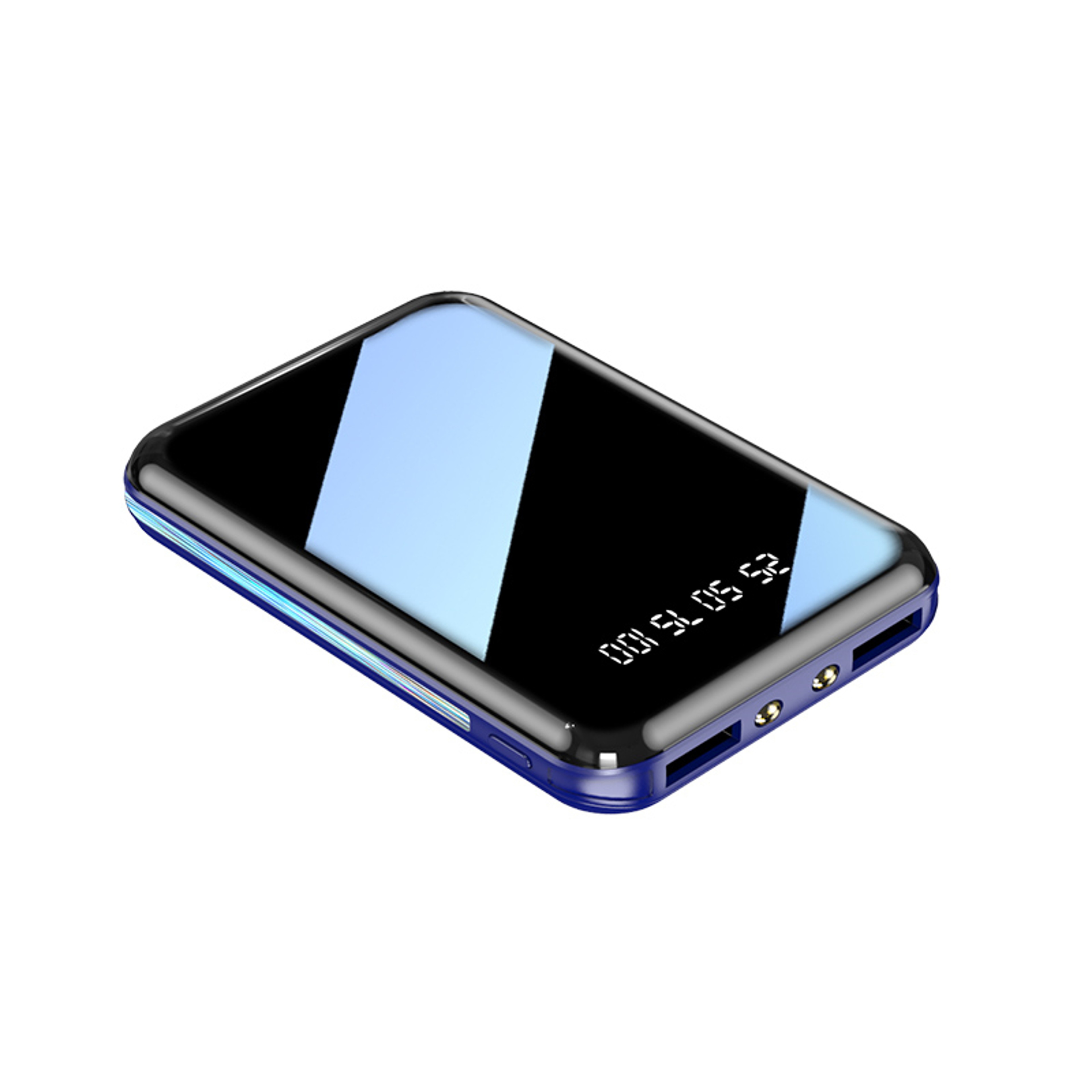 Portable Charger Mirror Screen LED Digital Powerbank Mini Power Bank External Battery 2