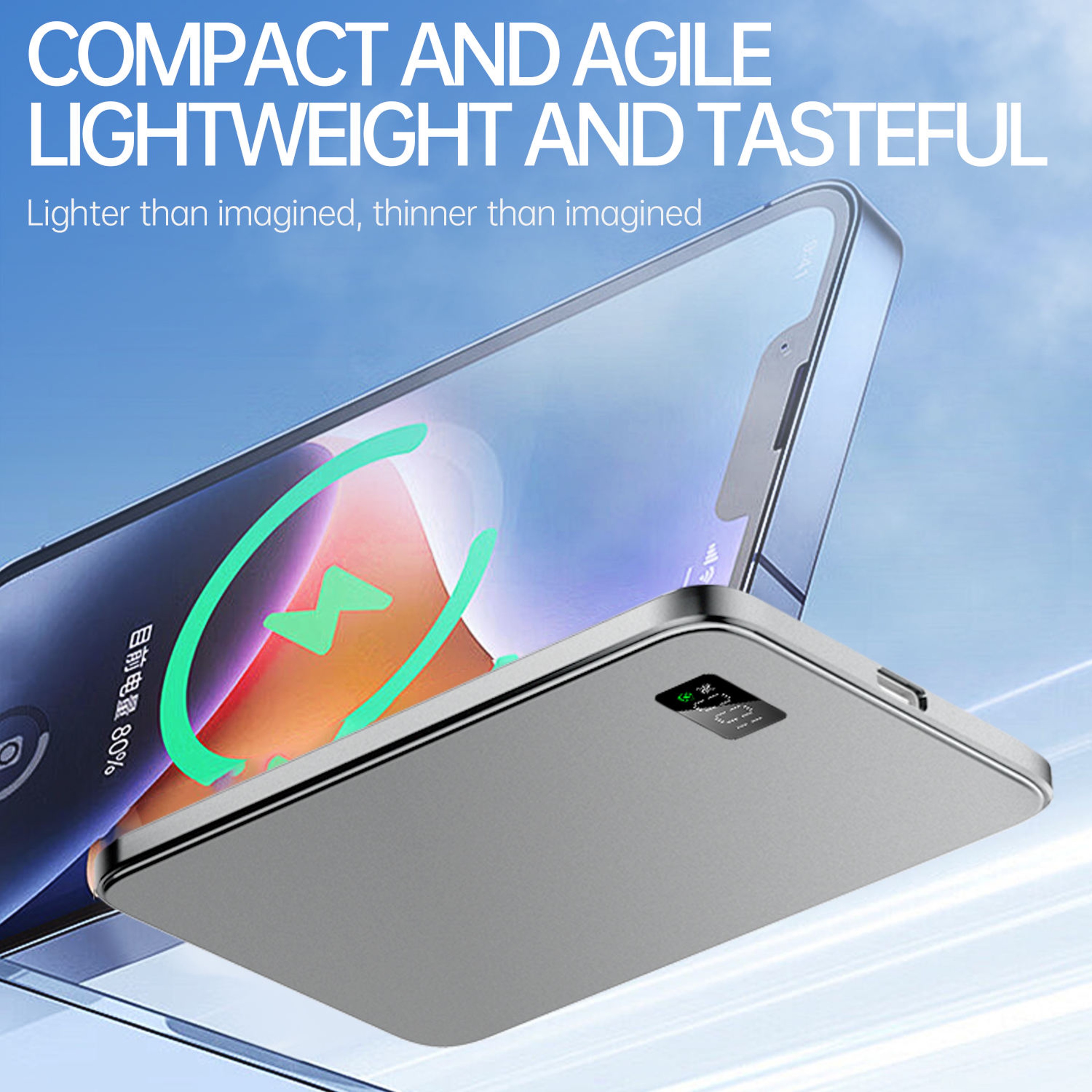 Magnetic Wireless Fast Charging Ultra Thin Power Bank For MagSafe Portable Battery 6