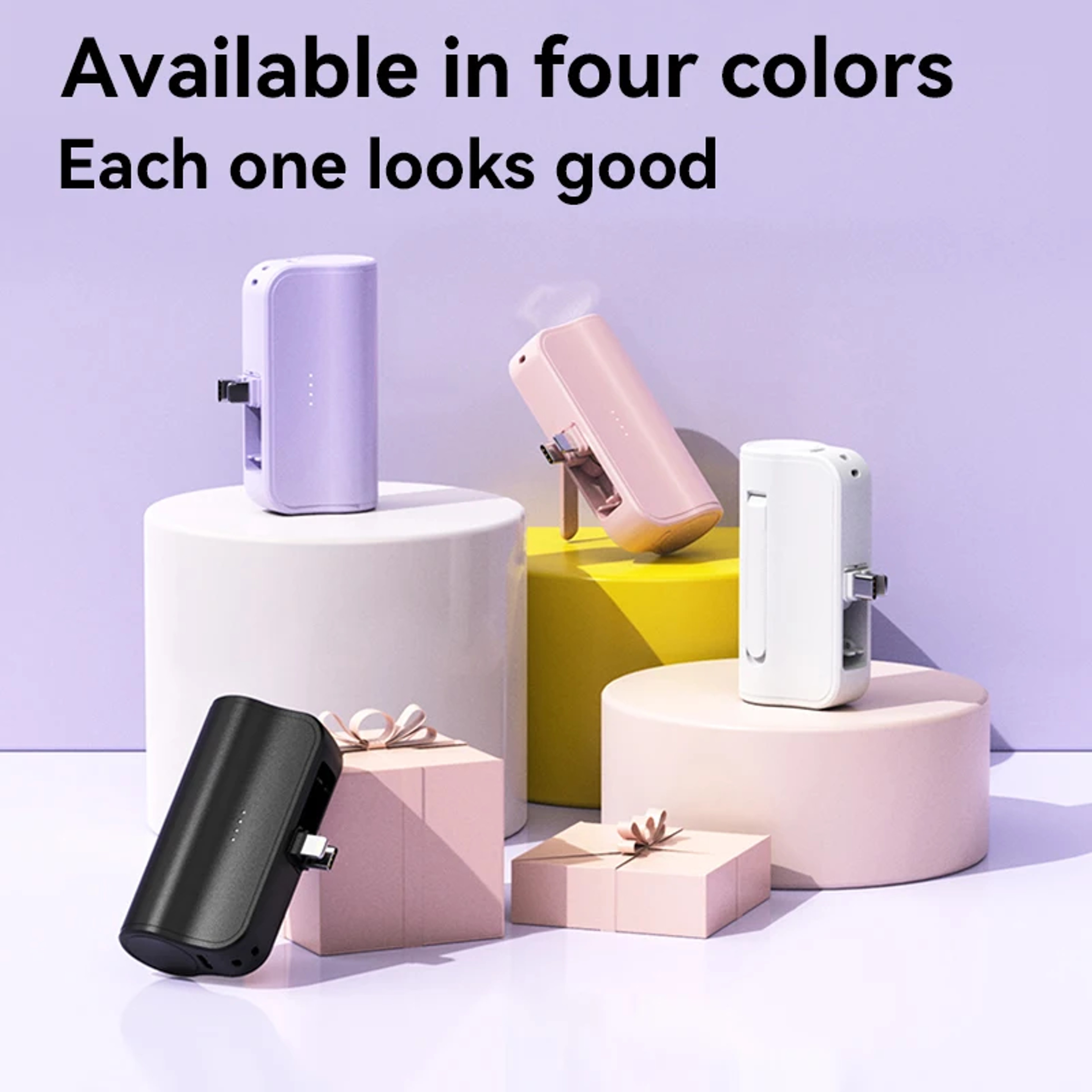 Portable Wireless Fast Charging External Battery Mini Capsule High Capacity Power Bank 7