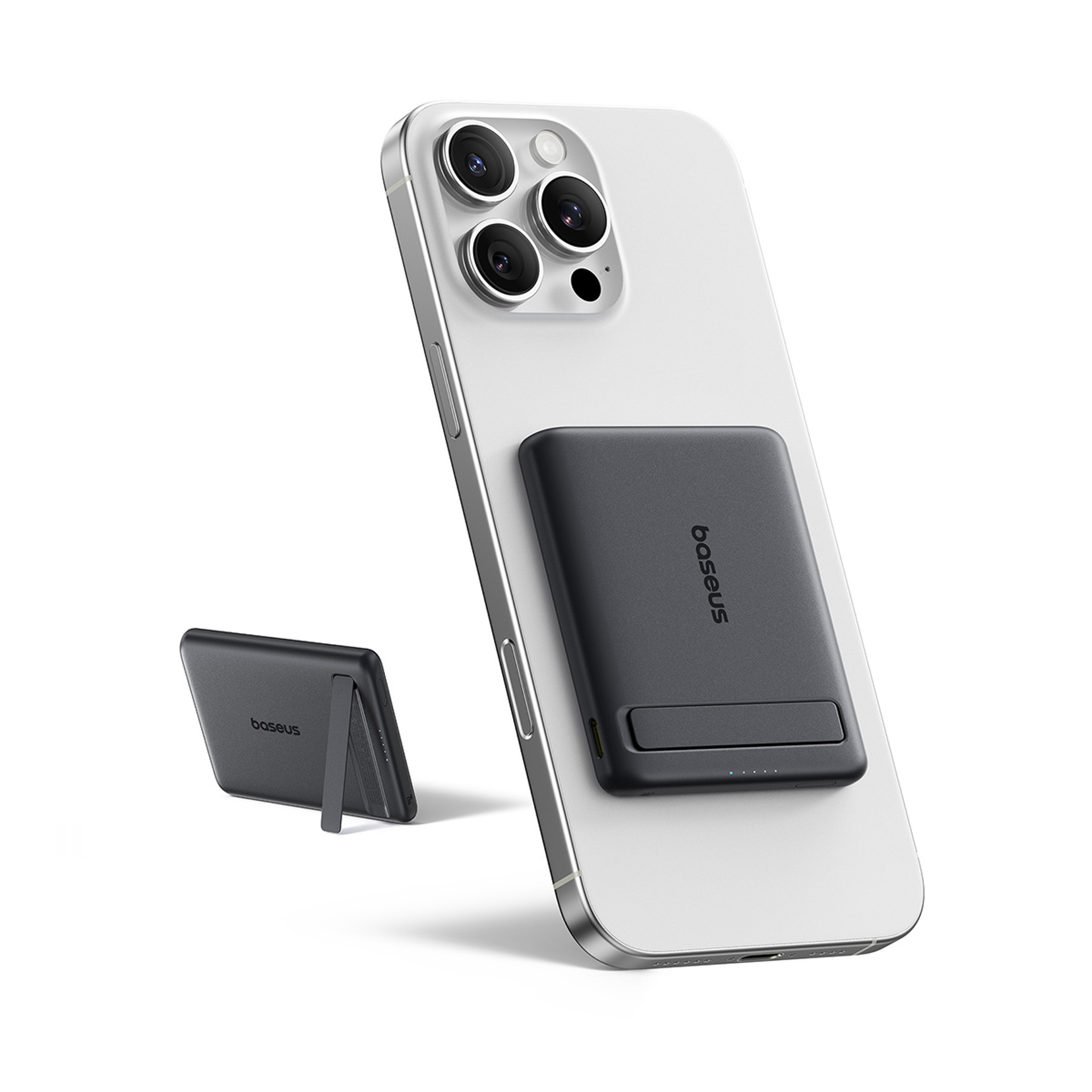 Portable Magnetic Power Bank Wireless Fast Charging PowerBank With Kickstand 2