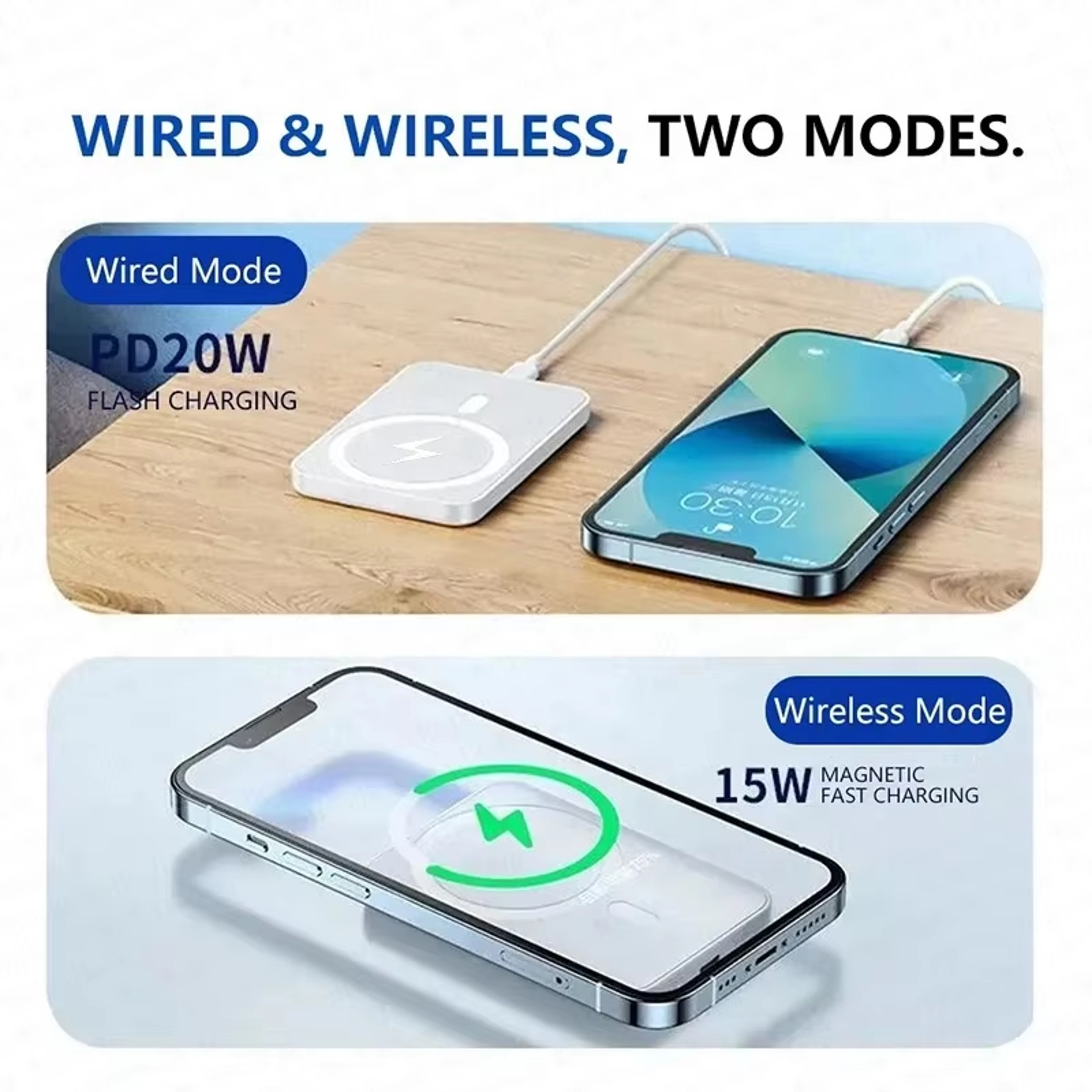 Wireless PD Magnetic Power Bank Fast Charger For MagSafe Portable Auxiliary Battery Travel Ready 0