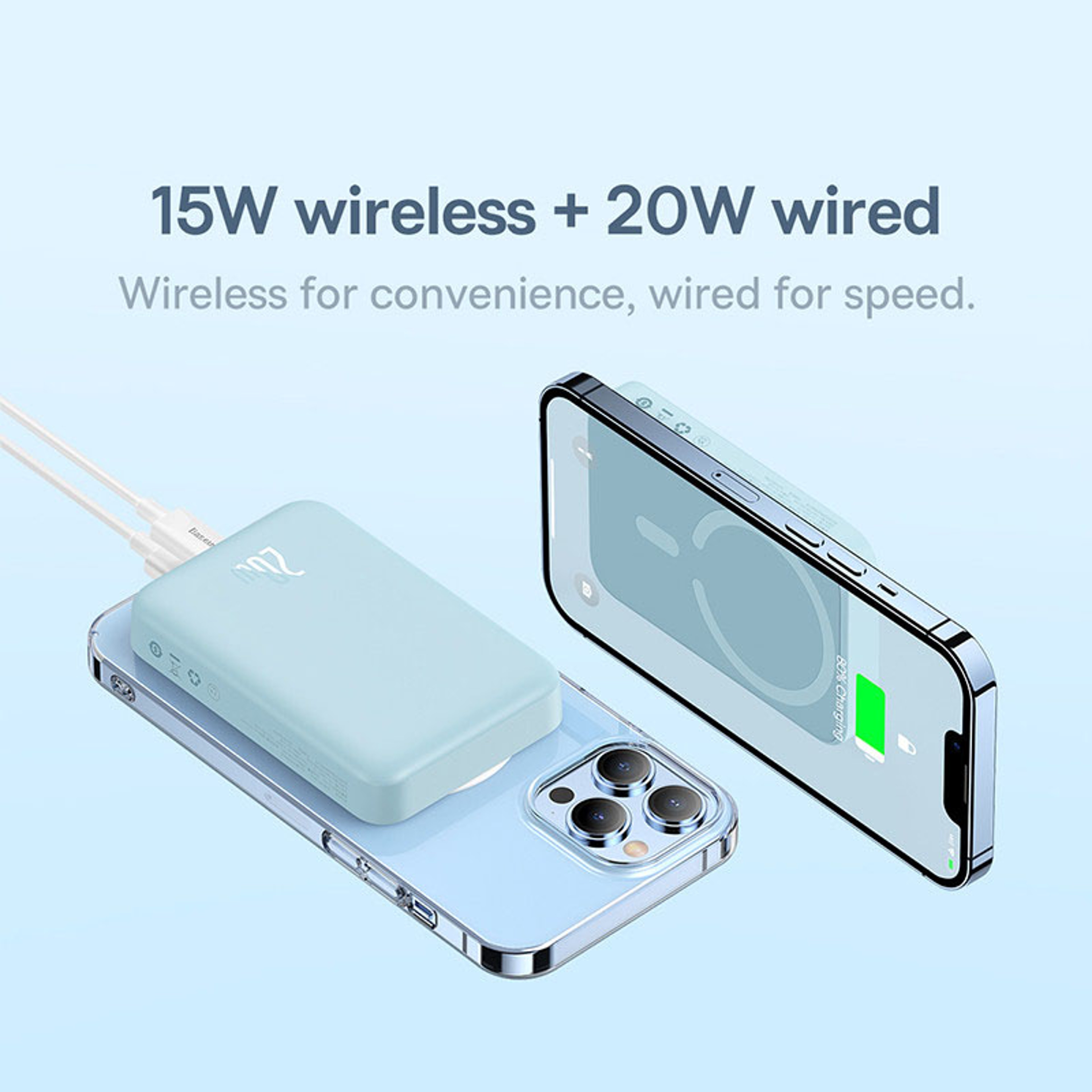 Mini Power Bank  Auto Wake Magnetic Wireless Fast Charge Powerbank For Phones And On The Go Chargin 5