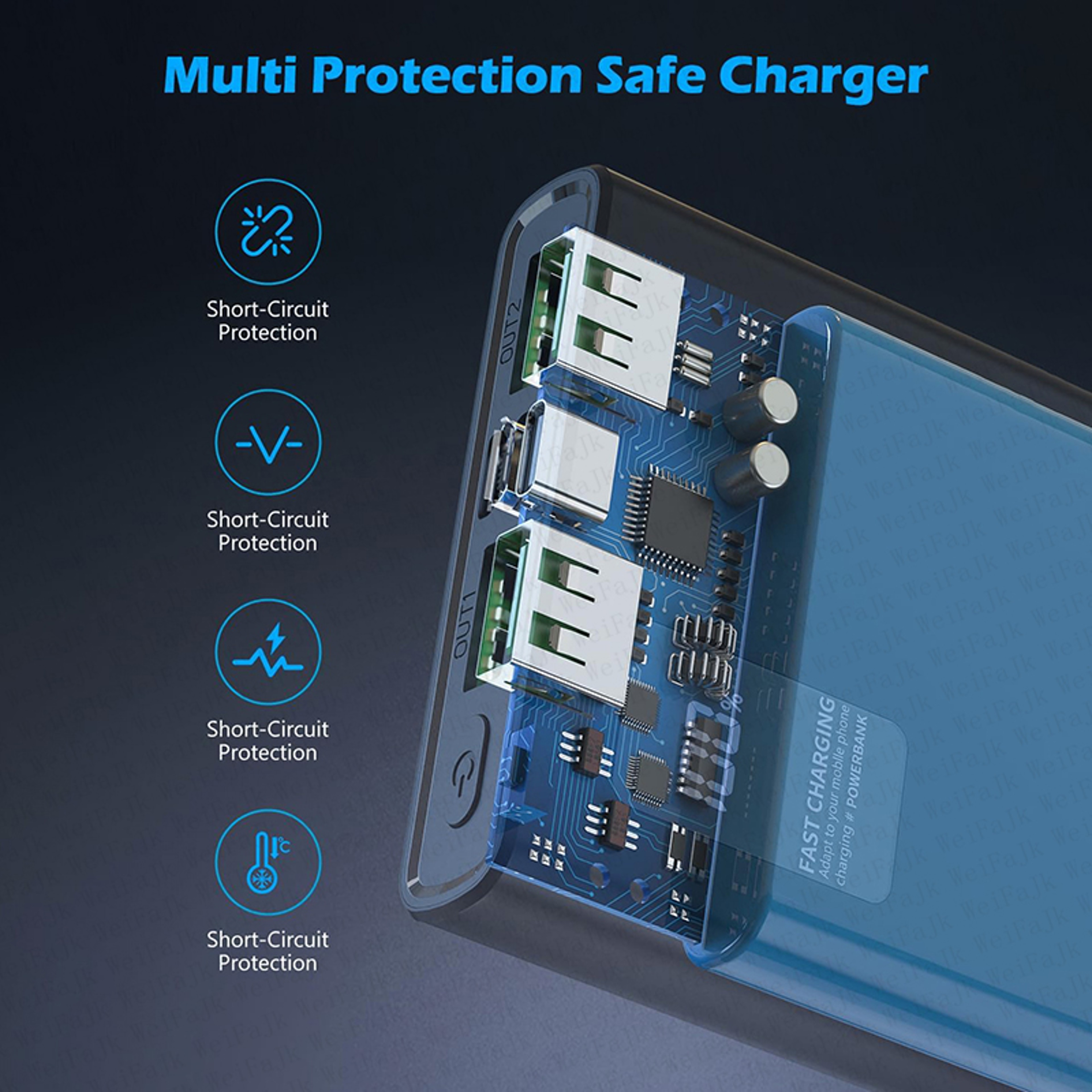 External Spare Battery Powerbank Portable Charger Fast Charging IPhone Samsung 5