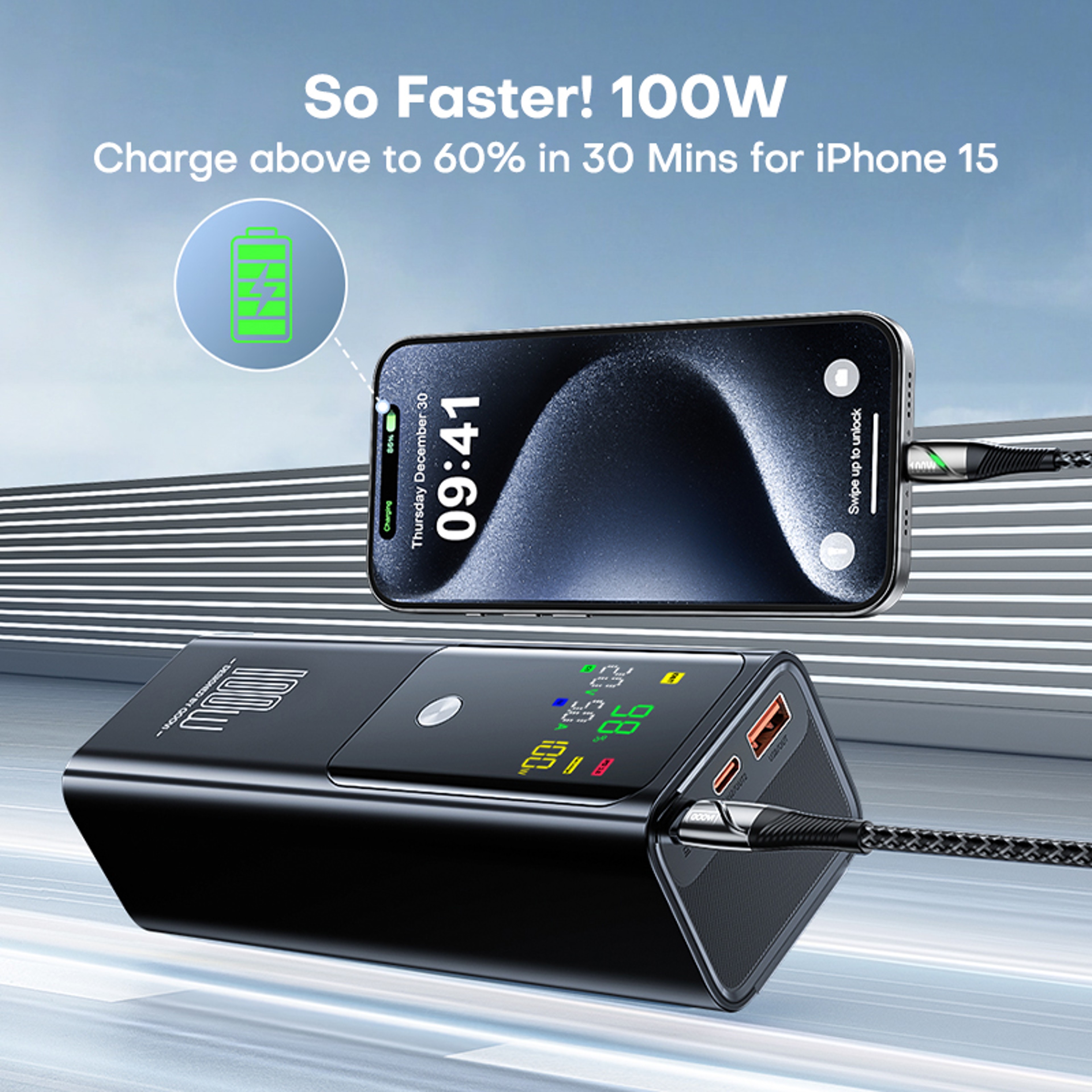Fast Charging Power Bank  Portable Charger External Battery Capacity For IPhone Laptop Samsung 2