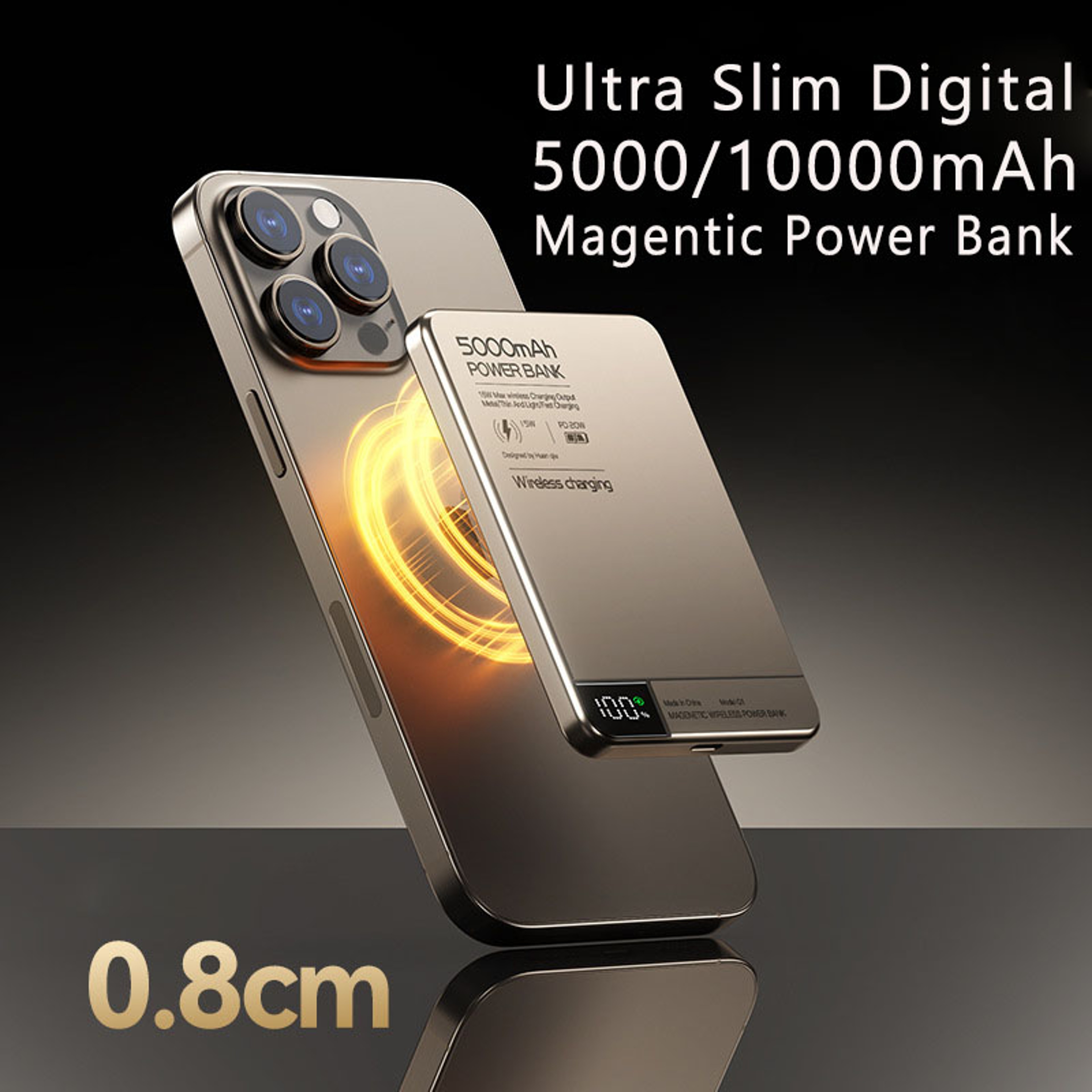 Super Fast Charging Power Bank Magnetic Qi Wireless Charger Powerbank For Magsafe IPhone Samsung Hu 6