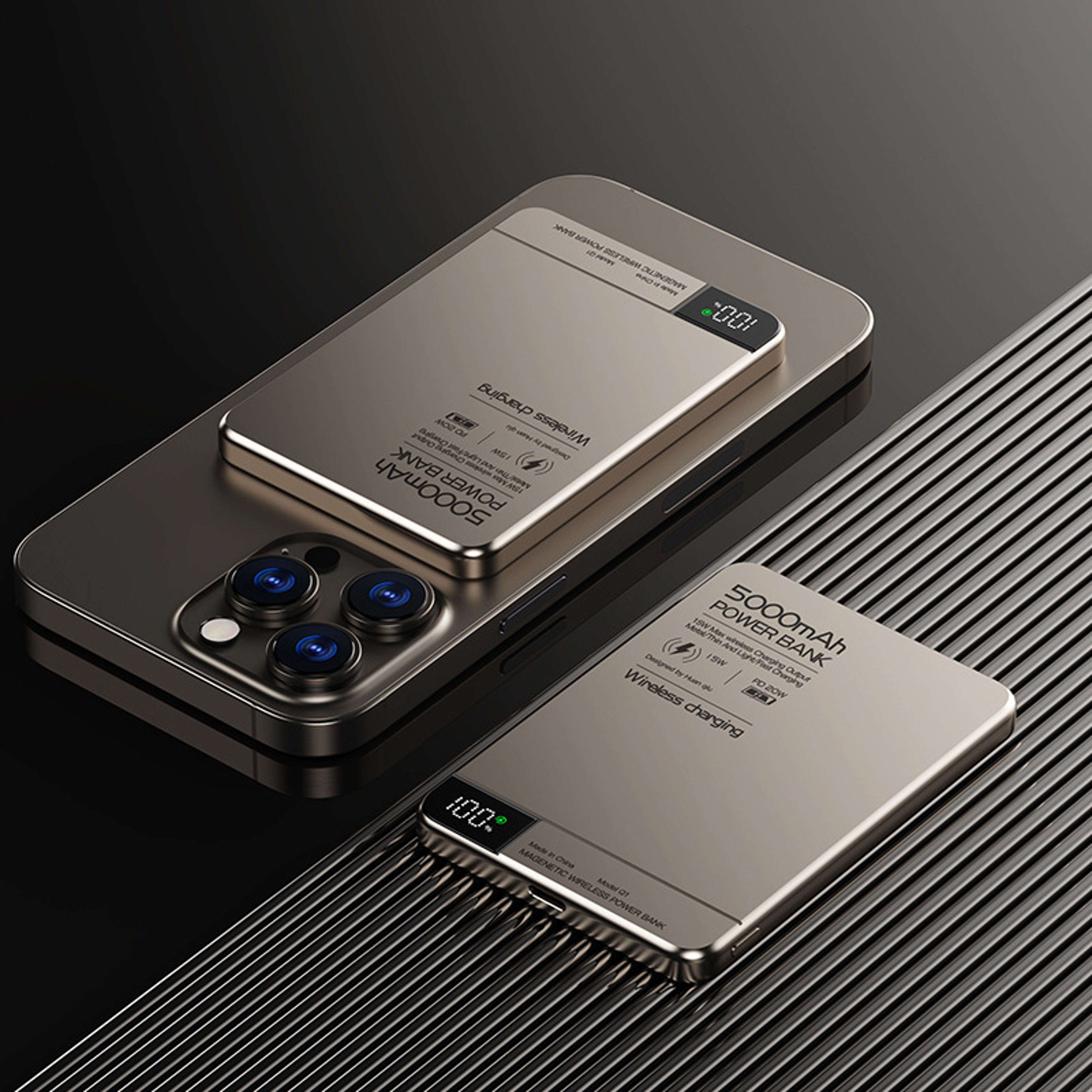 Super Fast Charging Power Bank Magnetic Qi Wireless Charger Powerbank For Magsafe IPhone Samsung Hu 0