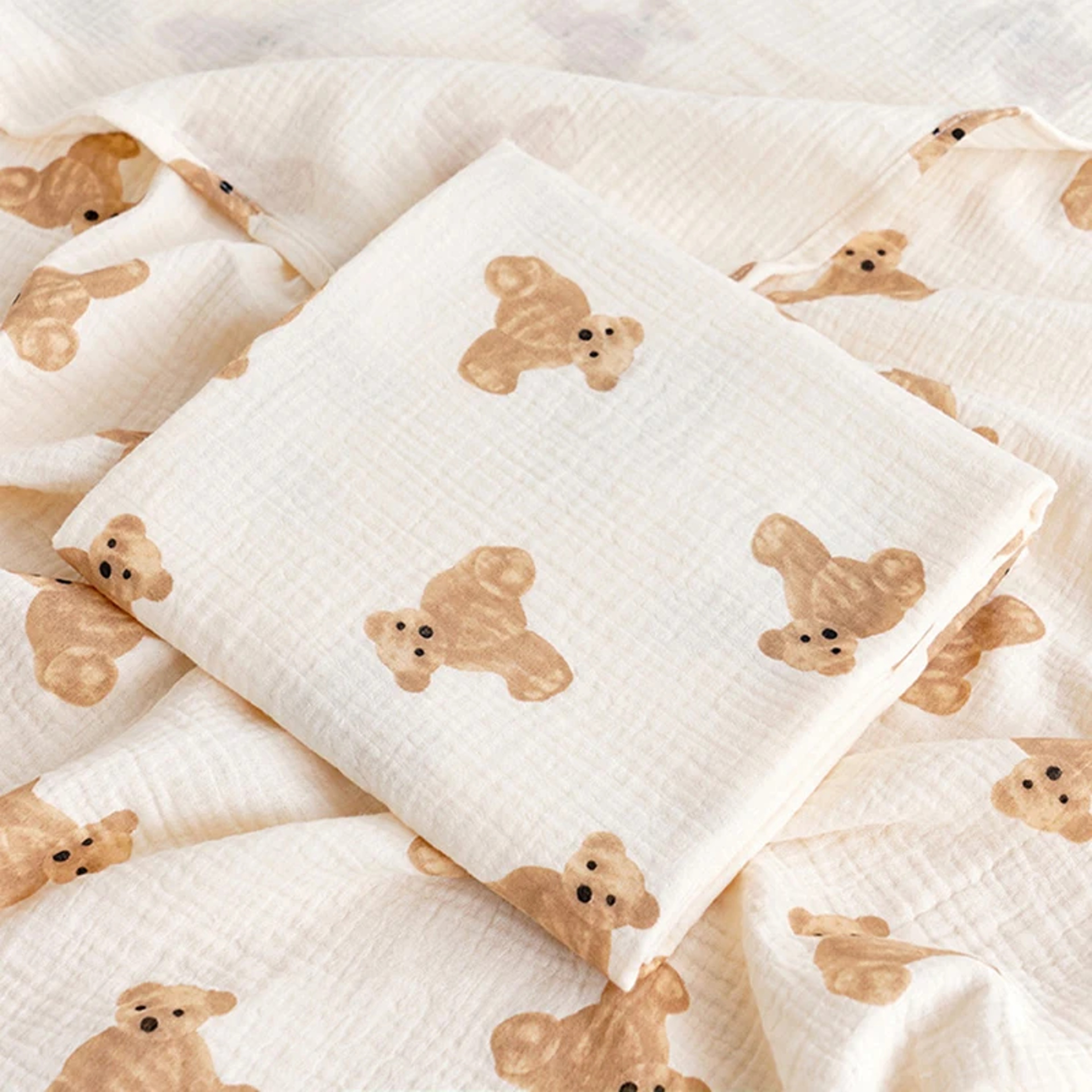 Newborn Baby Blanket Muslin Swaddle Cotton Gauze Soft Toddler Sleep Cover 7