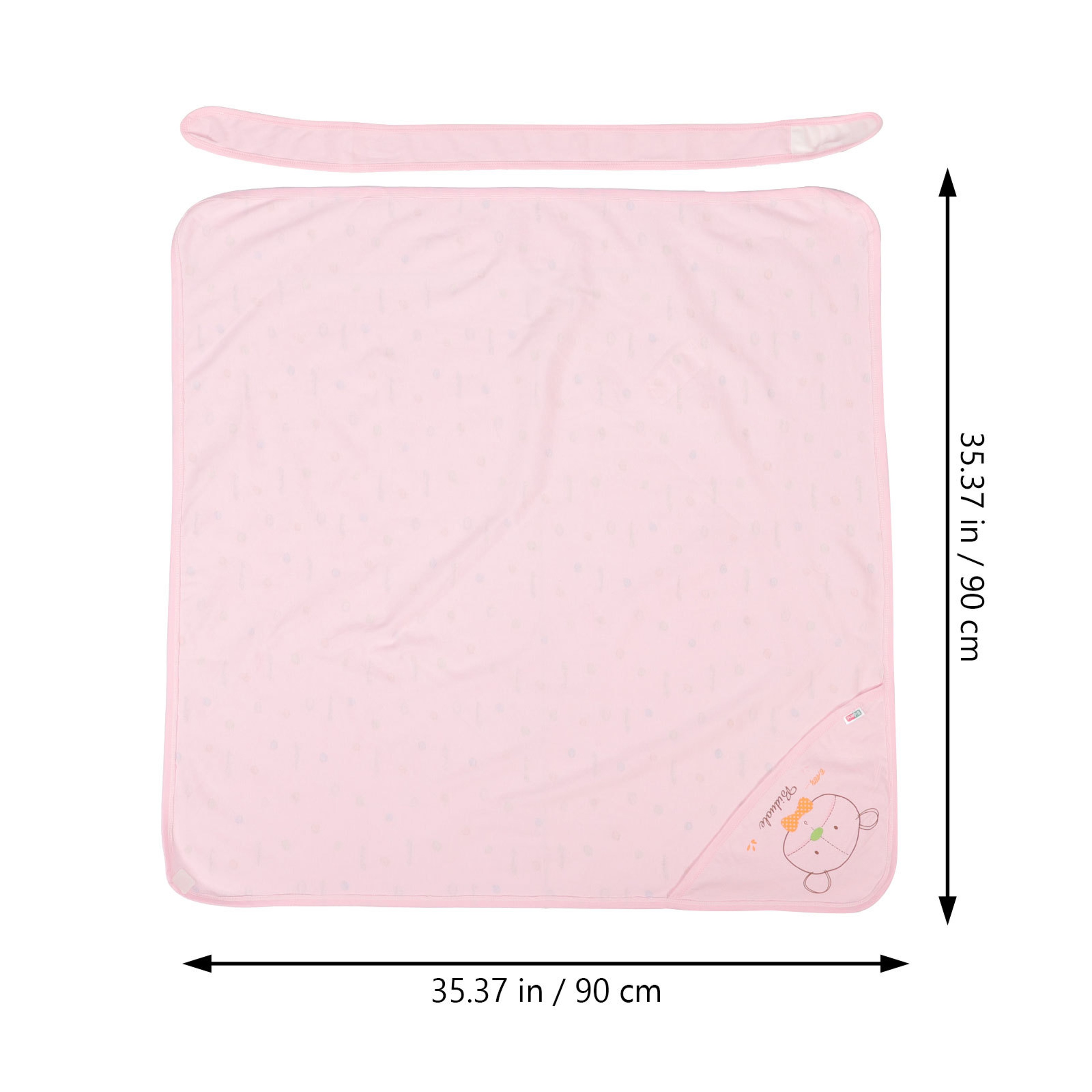 Premium Newborn Baby Blanket Pink, Soft and Thick Warm Swaddling Clothes, Infant Wrapping Towel – view 5