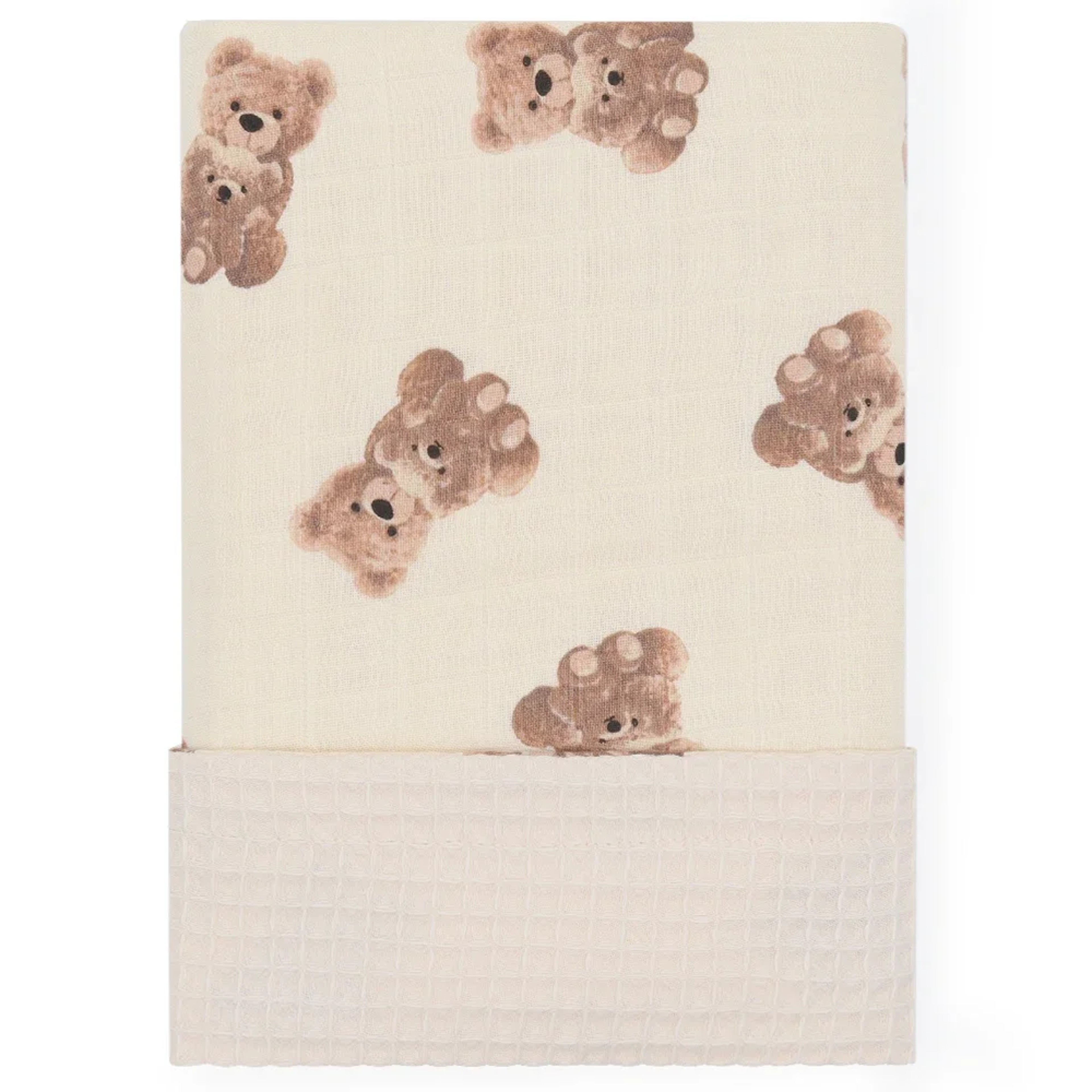 Bamboo Cotton Muslin Swaddle Wrap Blanket Waffle Printed Baby Blanket For Newborn 8