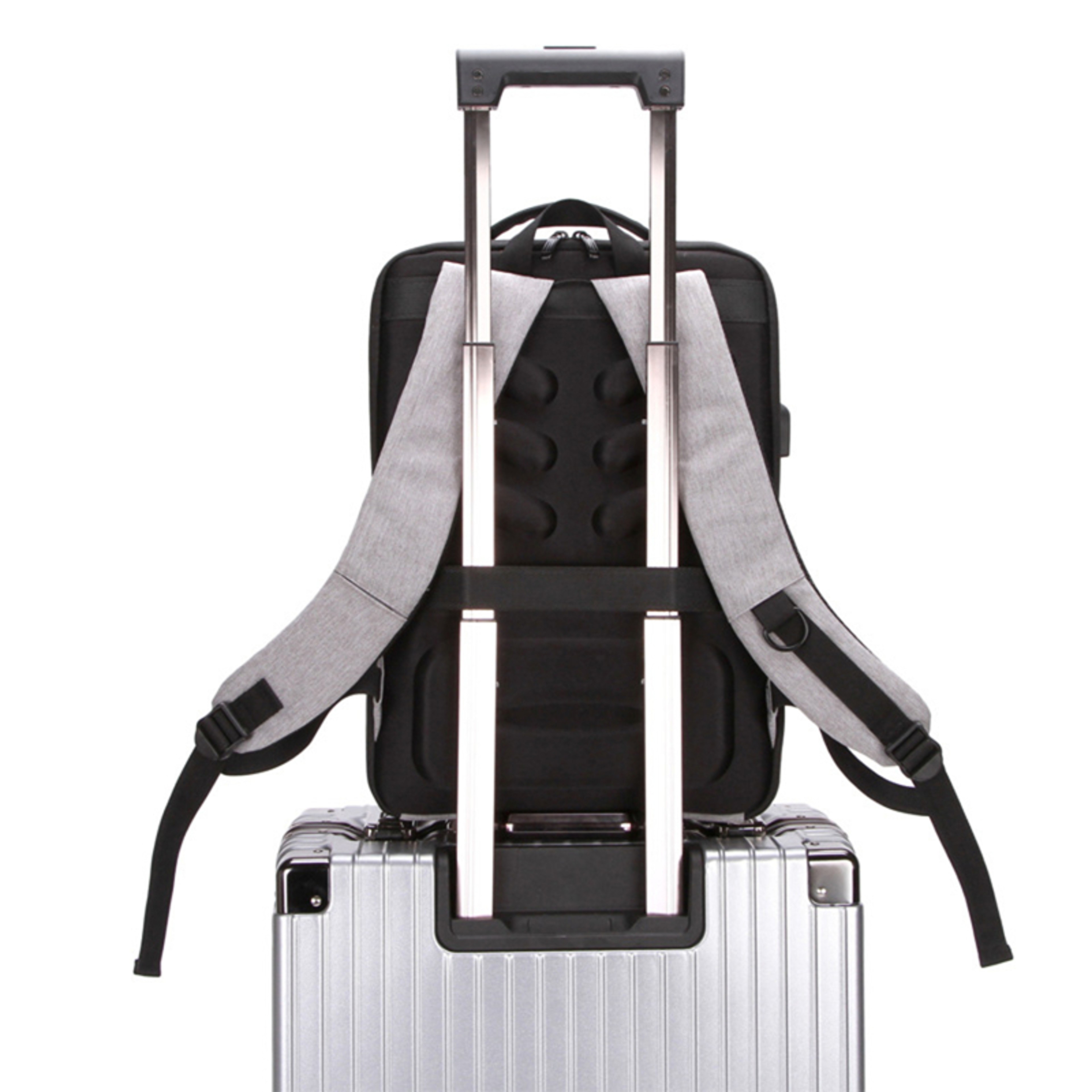 Antitheft Hard Shell Backpack Mens High Capacity Travel Bag USB Charging Business Computer Bag 5