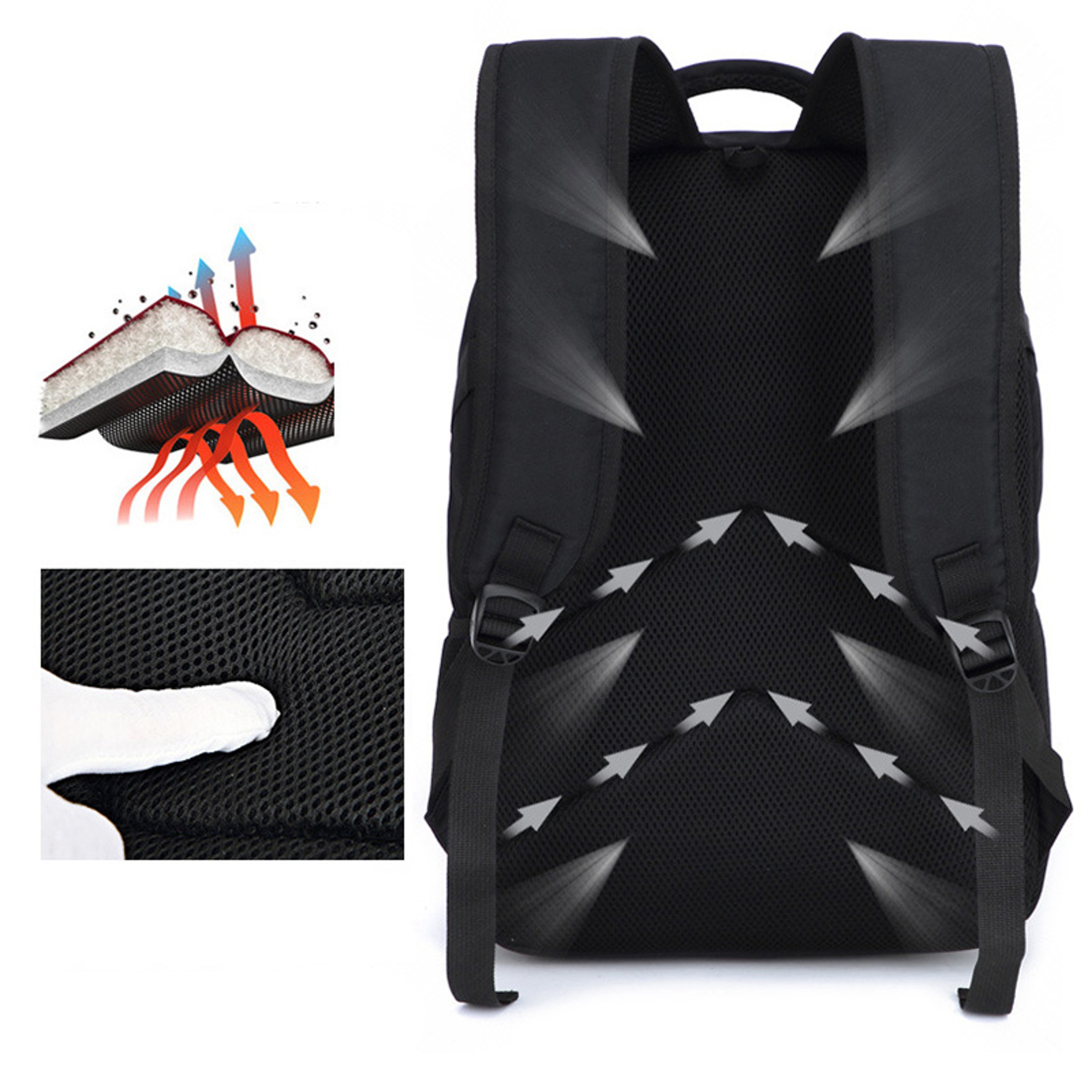 Waterproof Laptop Backpack with USB Charging, Men Fashion Business Casual Travel Anti-Theft School Bag – view 5