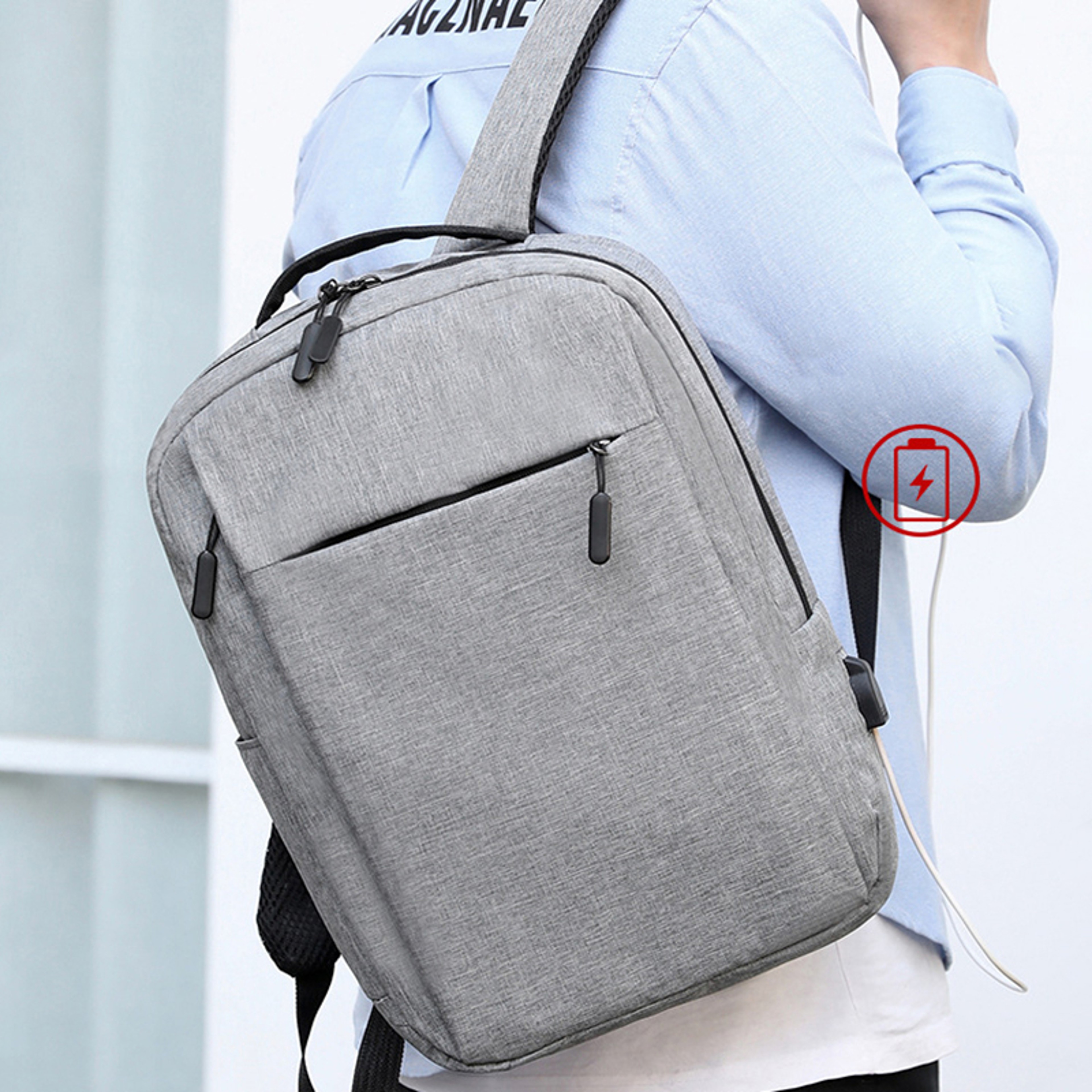 Laptop Backpack For Men Waterproof Oxford Bag Large Capacity Travel USB Charging Computer School Ba 0