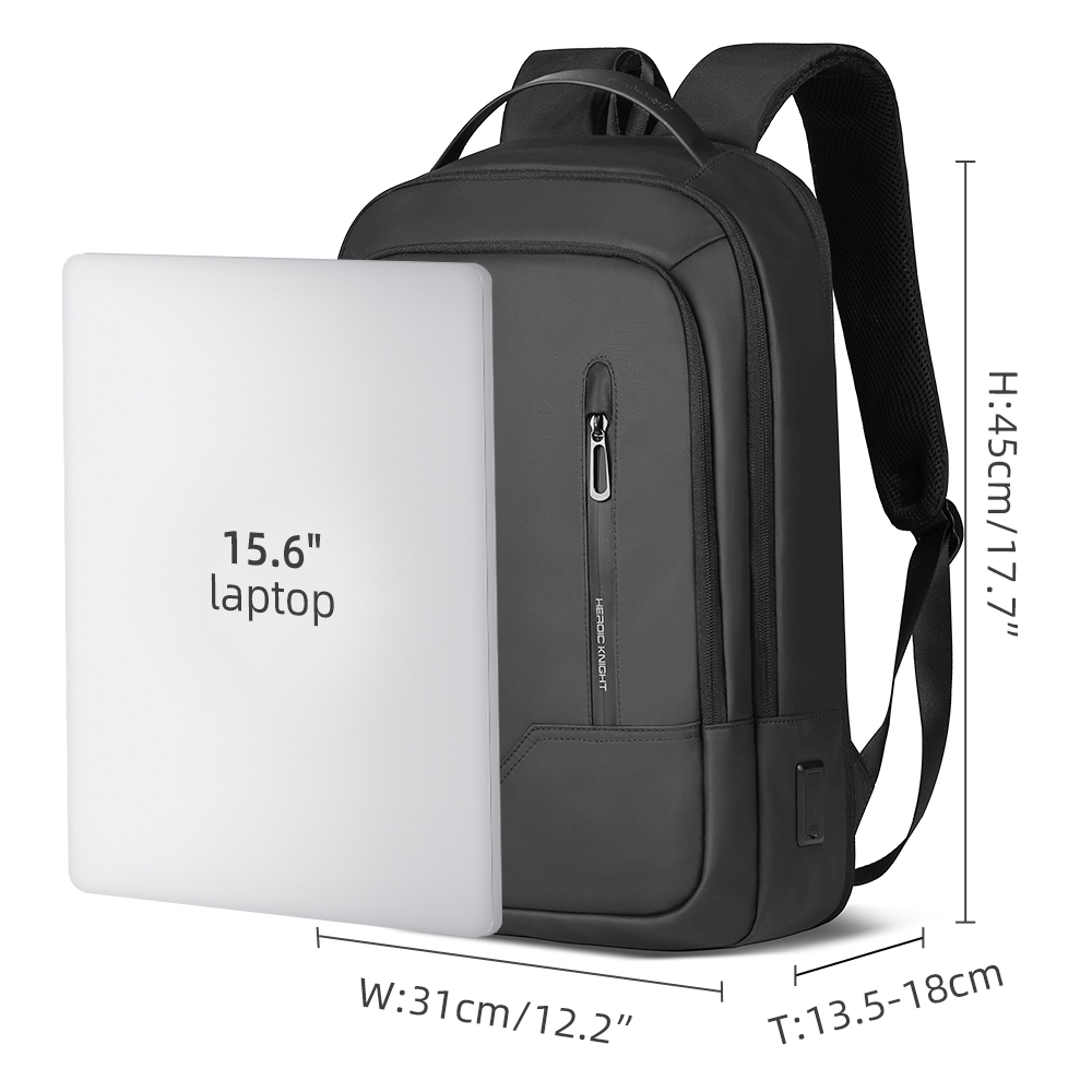 Waterproof School Bag Slim Man Laptop Backpack With USB Charging For Boys Teenagers Luxury Backpack
