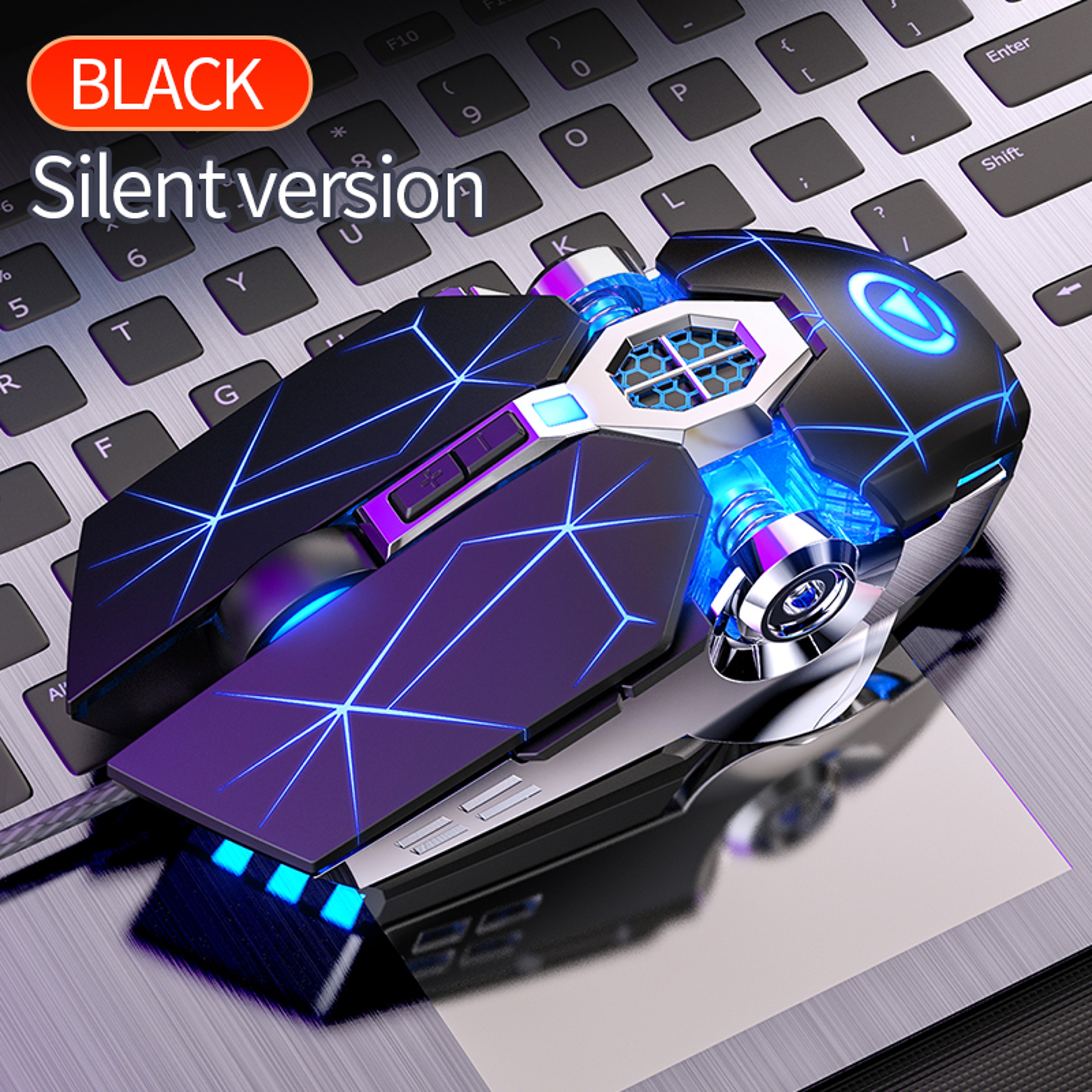Ergonomic Wired Mouse For PC Wired Silent Gaming Mouse LED Backlit USB Optical Laptop Games Mice 5