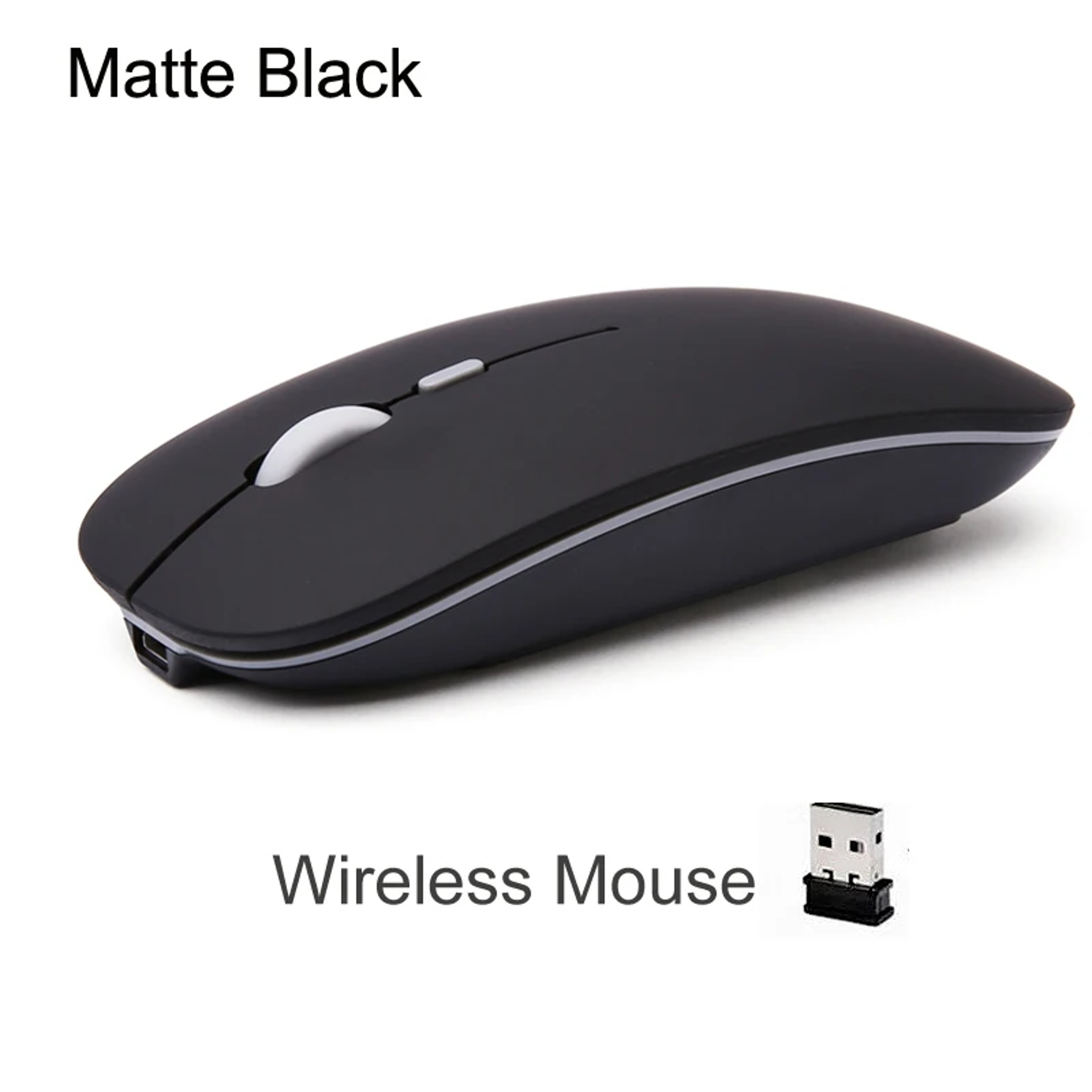 Mini Optical Ultrathin Rechargeable Wireless Mouse Silent Button USB Mice For Laptop And Computer 3