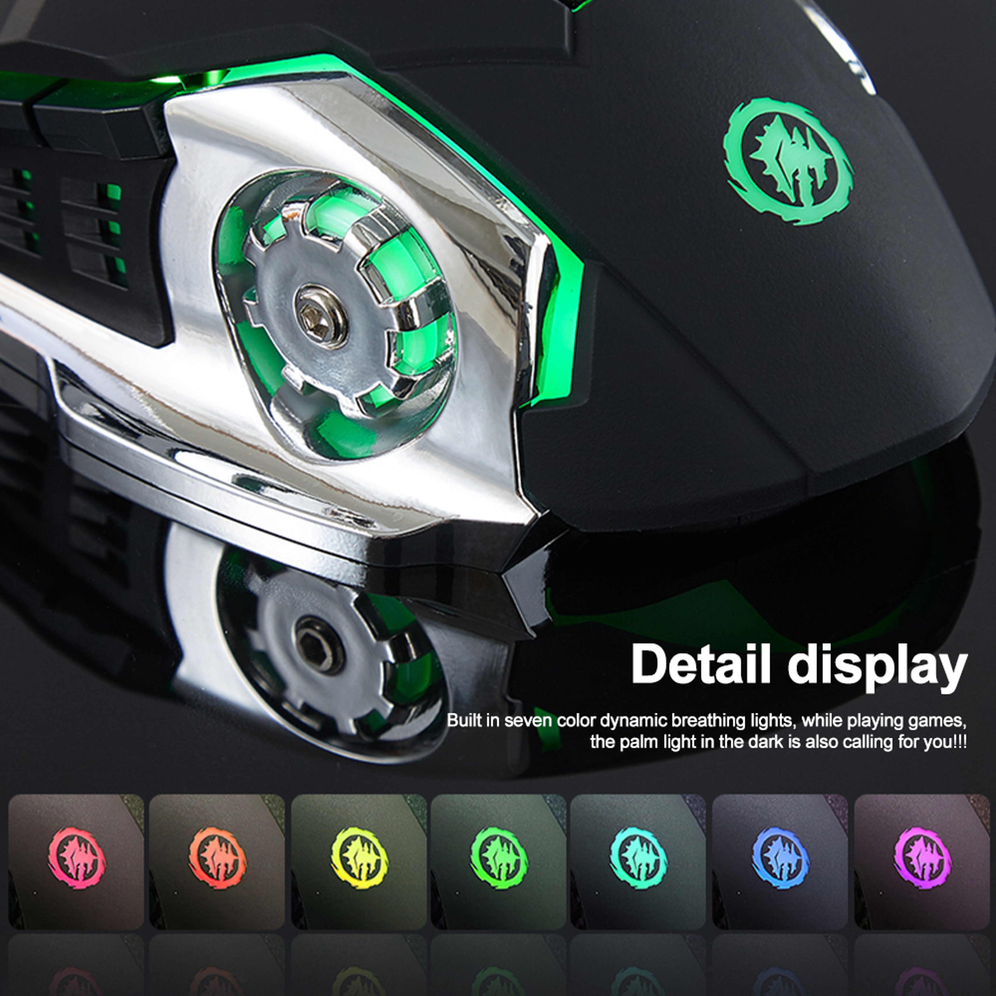 Bluetooth Mouse Wireless Rechargeable Mouse Dual Mode Gaming Mice 3600 DPI For Laptop  Computer Acc 7