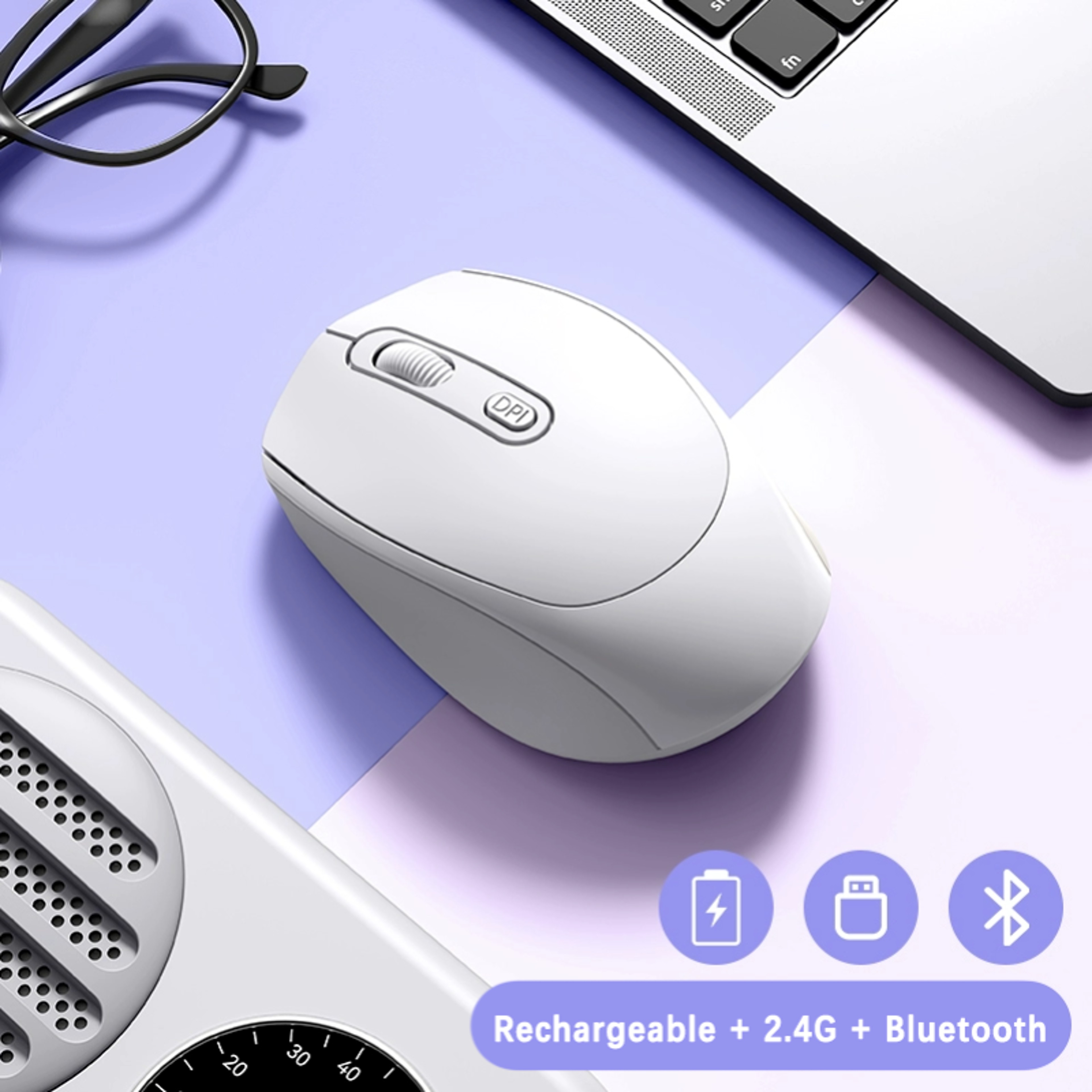 Rechargeable Wireless Gaming Mouse RGB Bluetooth Optical Mouse For PC Laptop Computer 2
