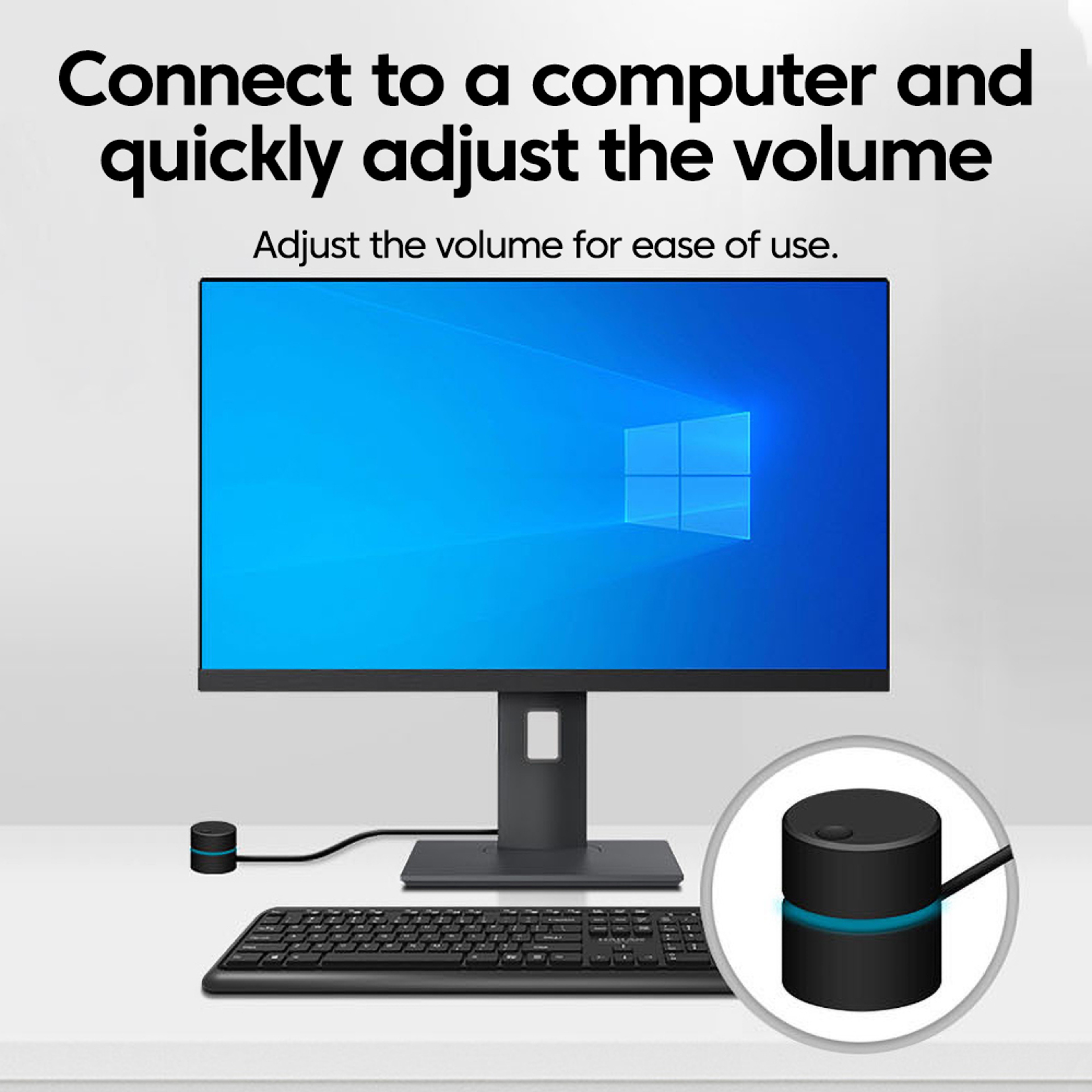 Universal Desktop Laptop Volume Adjuster New Computer Volume Control Switch USB External Extension  2