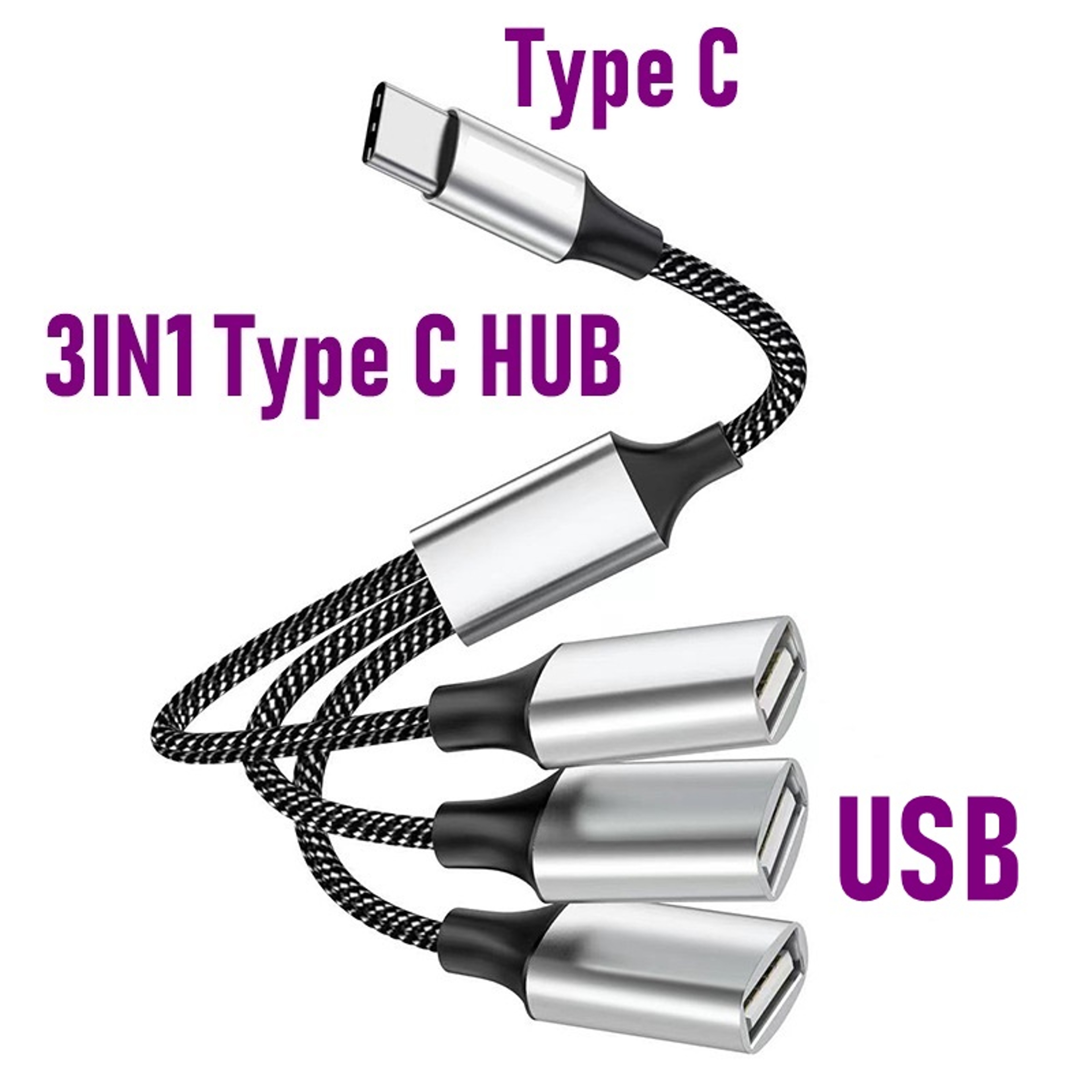 USB Cable Splitter HUB Phone Charger Power Adapter OTG Expander Docking For Laptop Computer And Dev