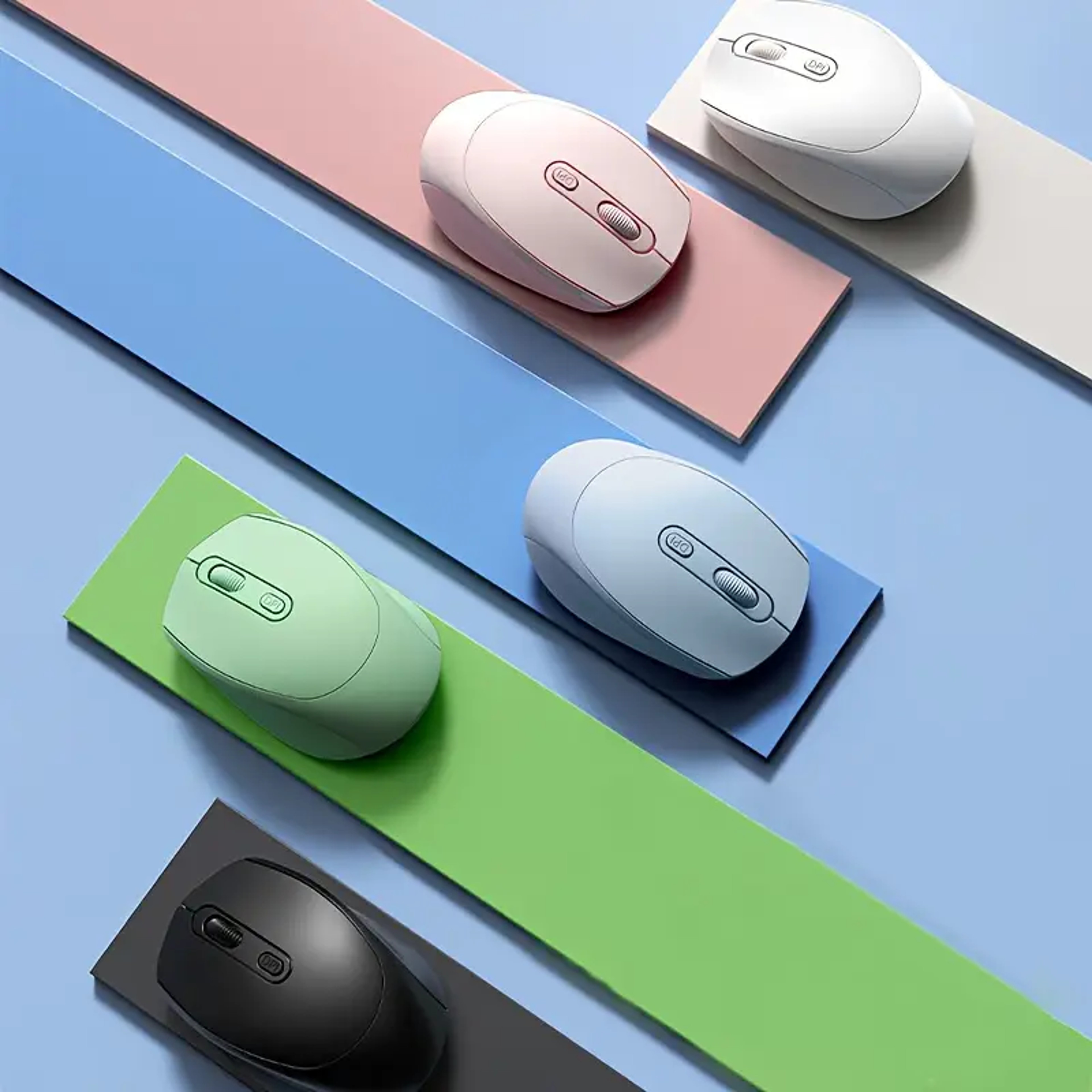 Bluetooth Wireless Mouse Dual Mode Computer Mice For Windows Mac IOS Android Laptop Tablet 5