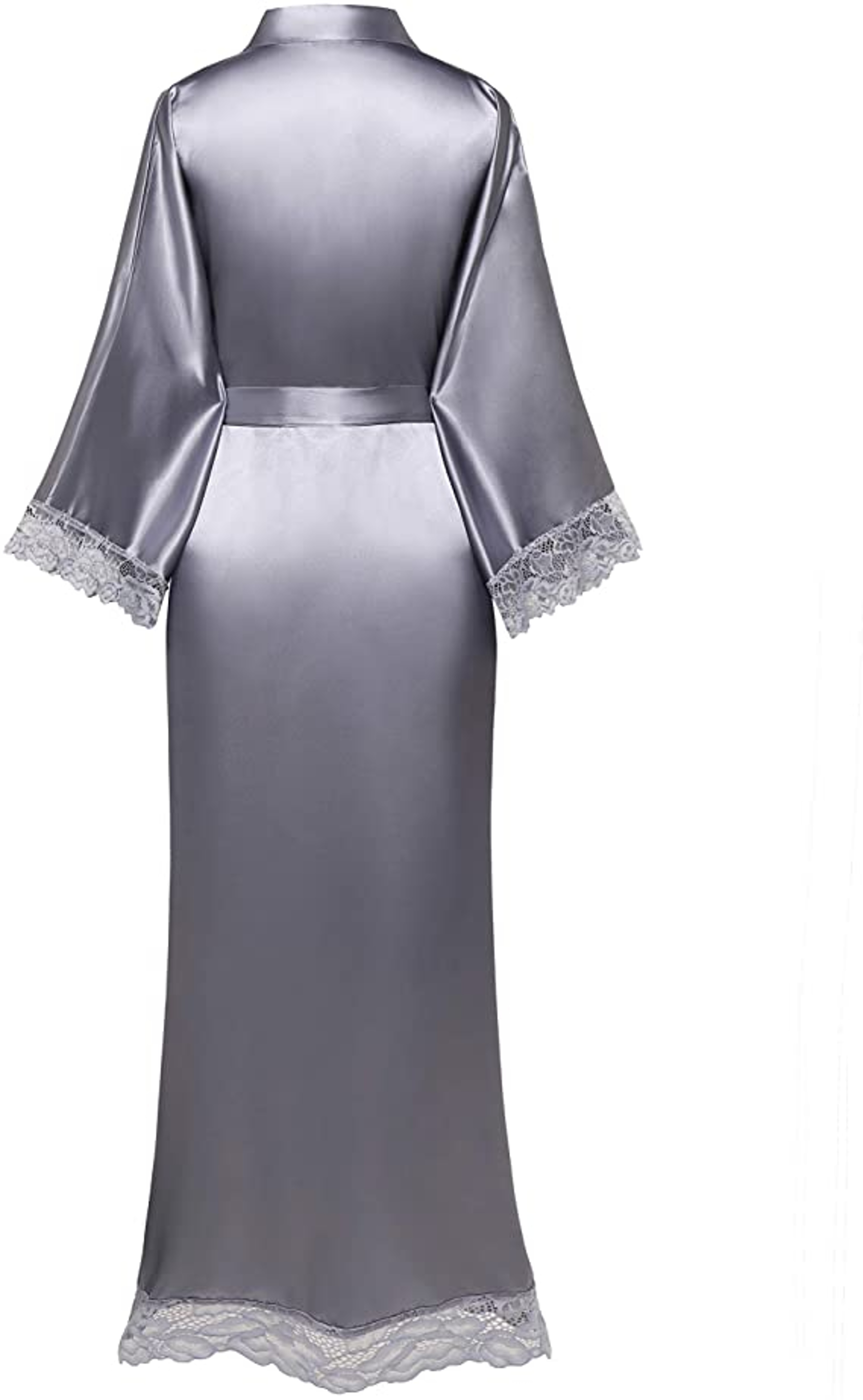 Bridesmaid Bride Robes New Silk Satin Lace Robes Wedding Long Robe Womens Bathrobe 9