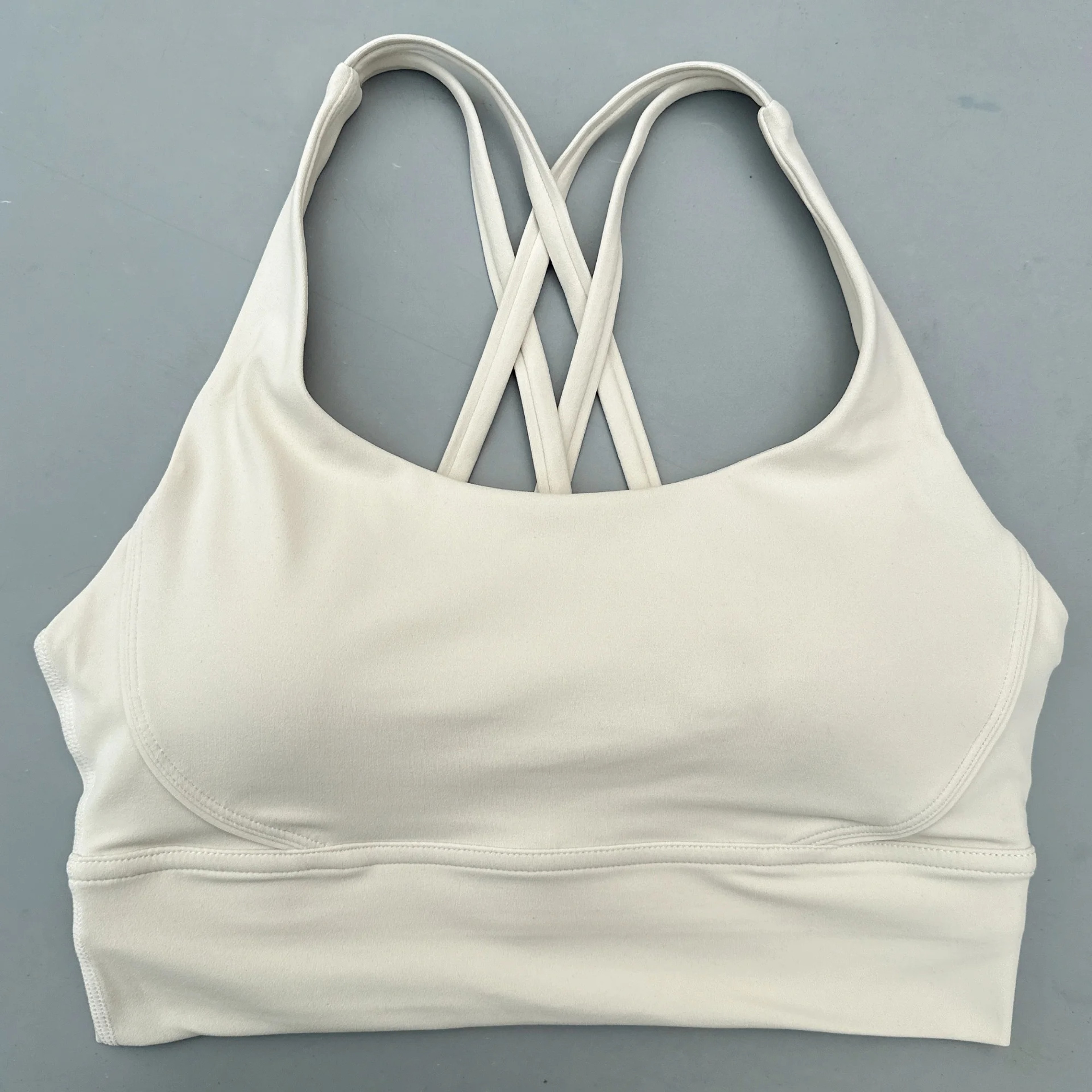Womens Solid Color Fitness Sport Bra Cross Soft High Strength Tight Top Yoga Gym Underwear With Che 17