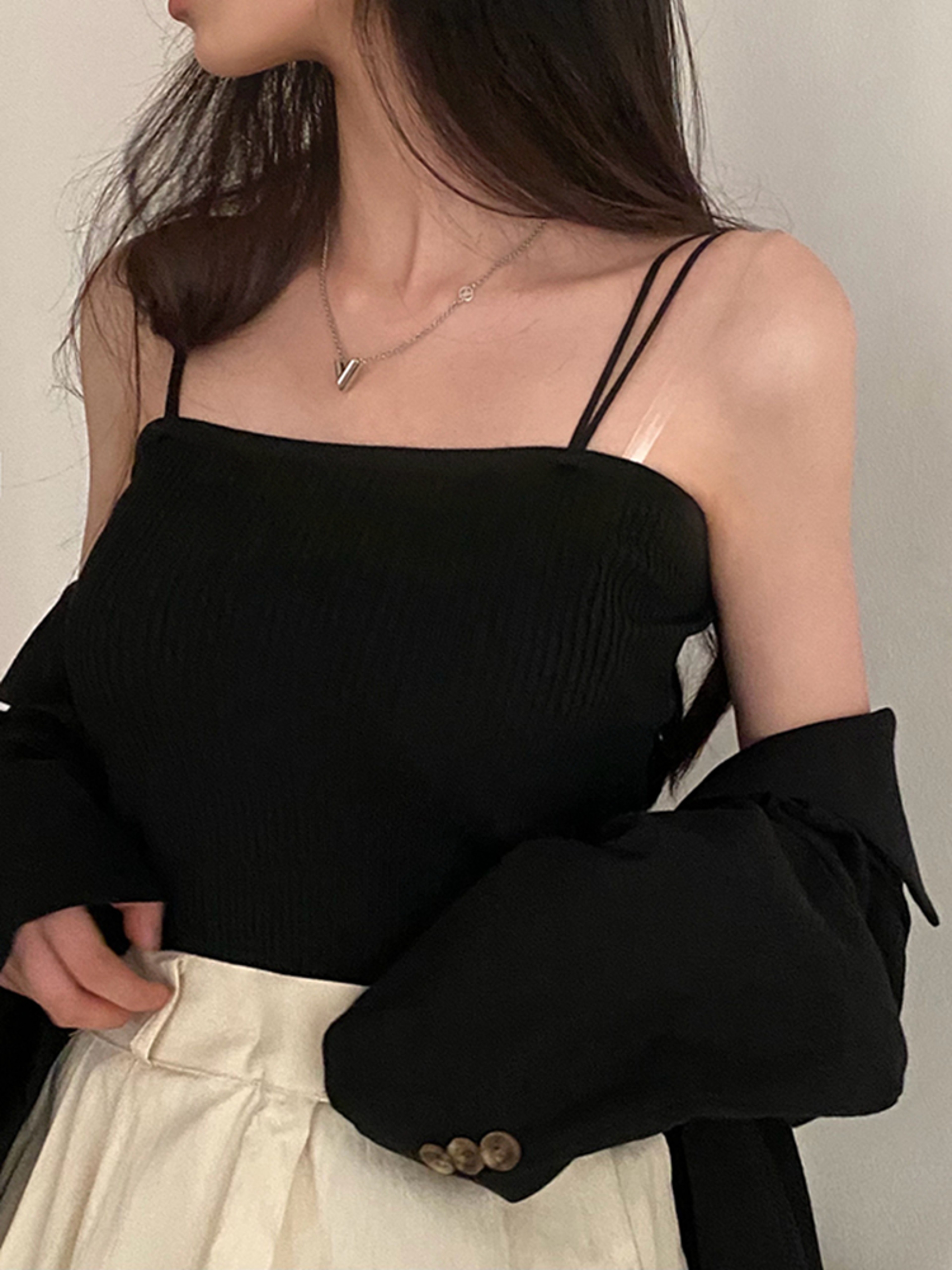 Summer Sleeveless Camis Casual Women Halter Crop Tops Backless Strap Tank Top 1