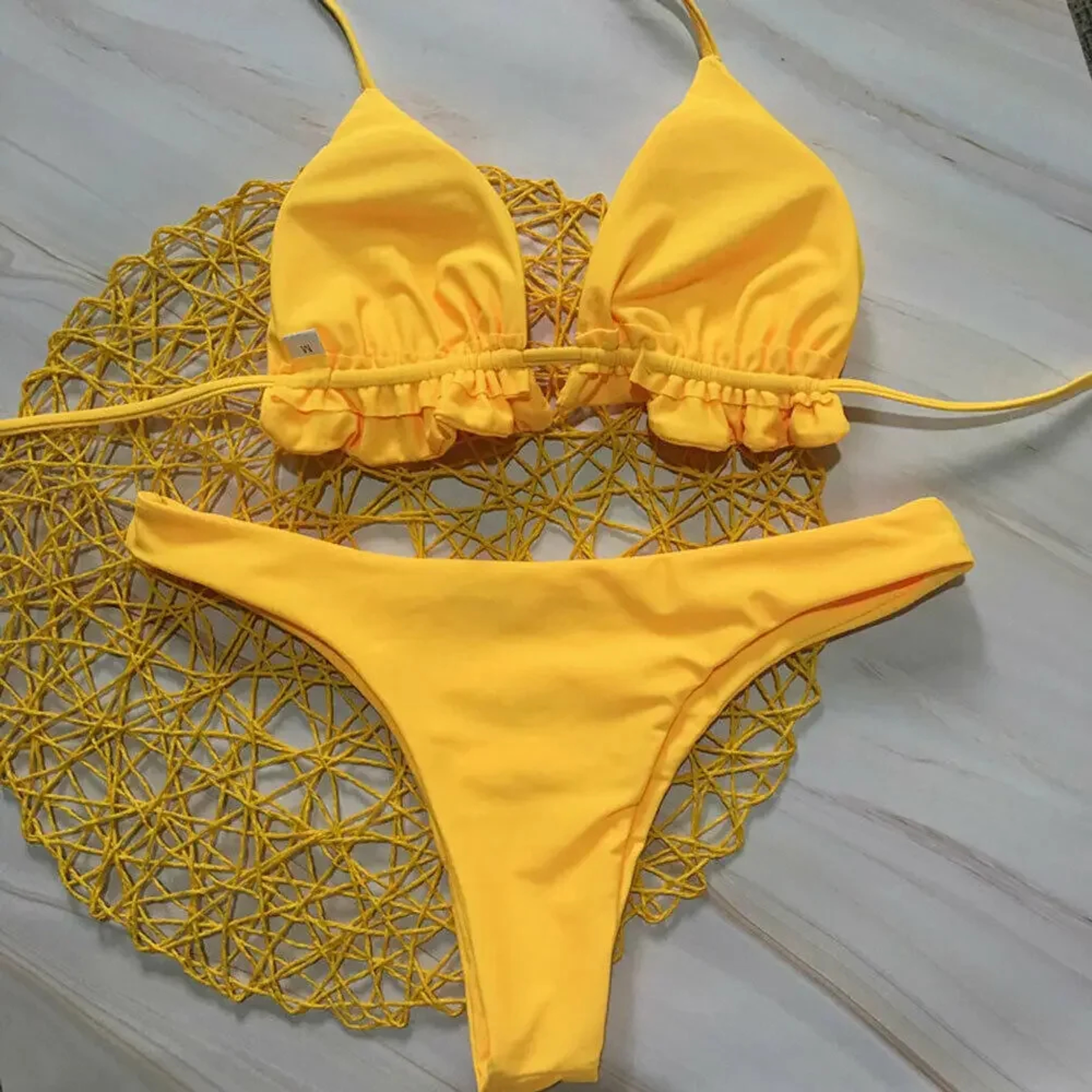 Sexy Summer Brazilian Bikini Set For Women PushUp Swimwear Bandage Top Thong Bathing Suit 3