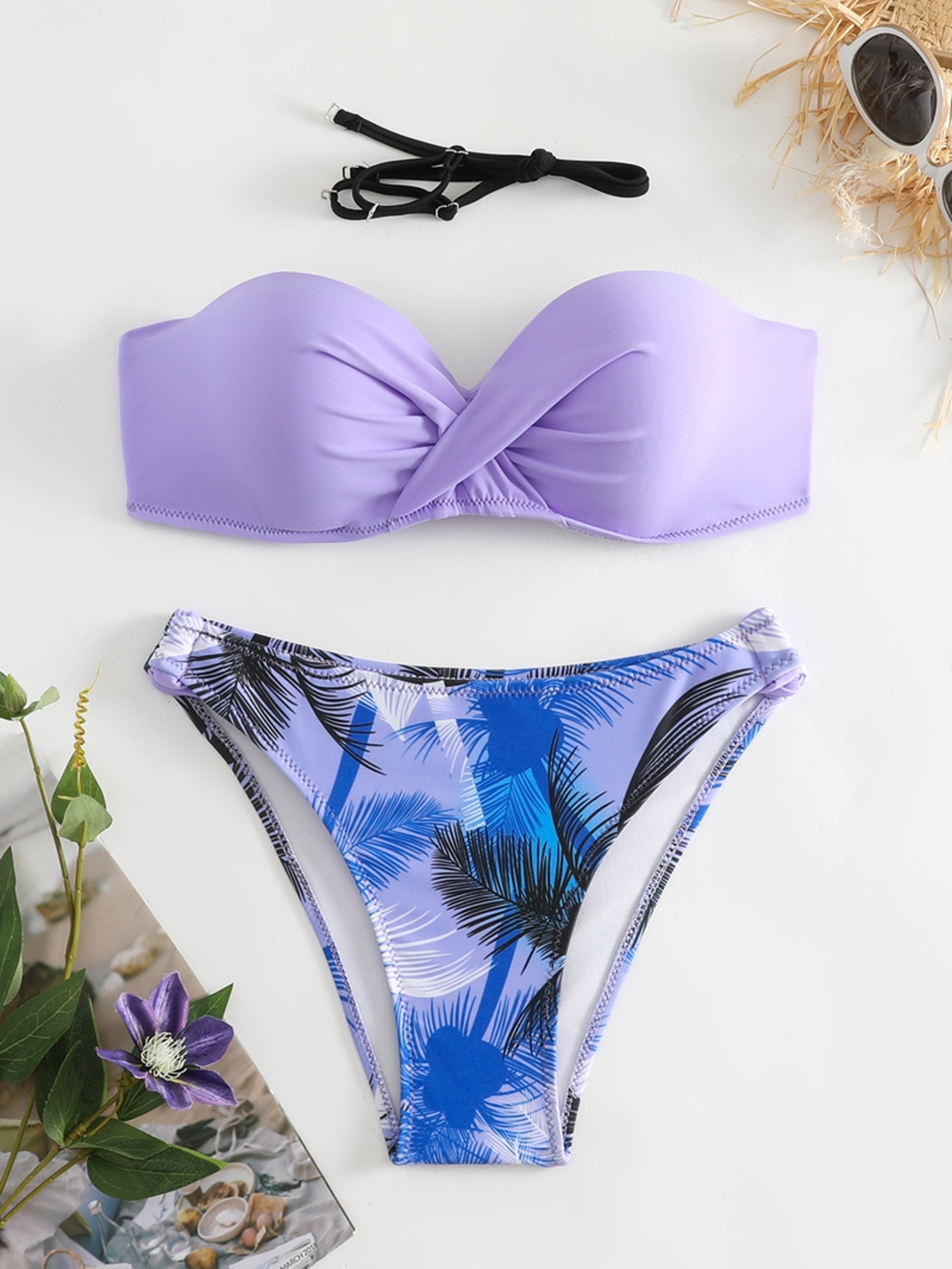 Sexy Low Waist Bottom Swimwear Push Up Top Women Bikinis Set Female Swimsuit Bathing Suit Beachwear 2