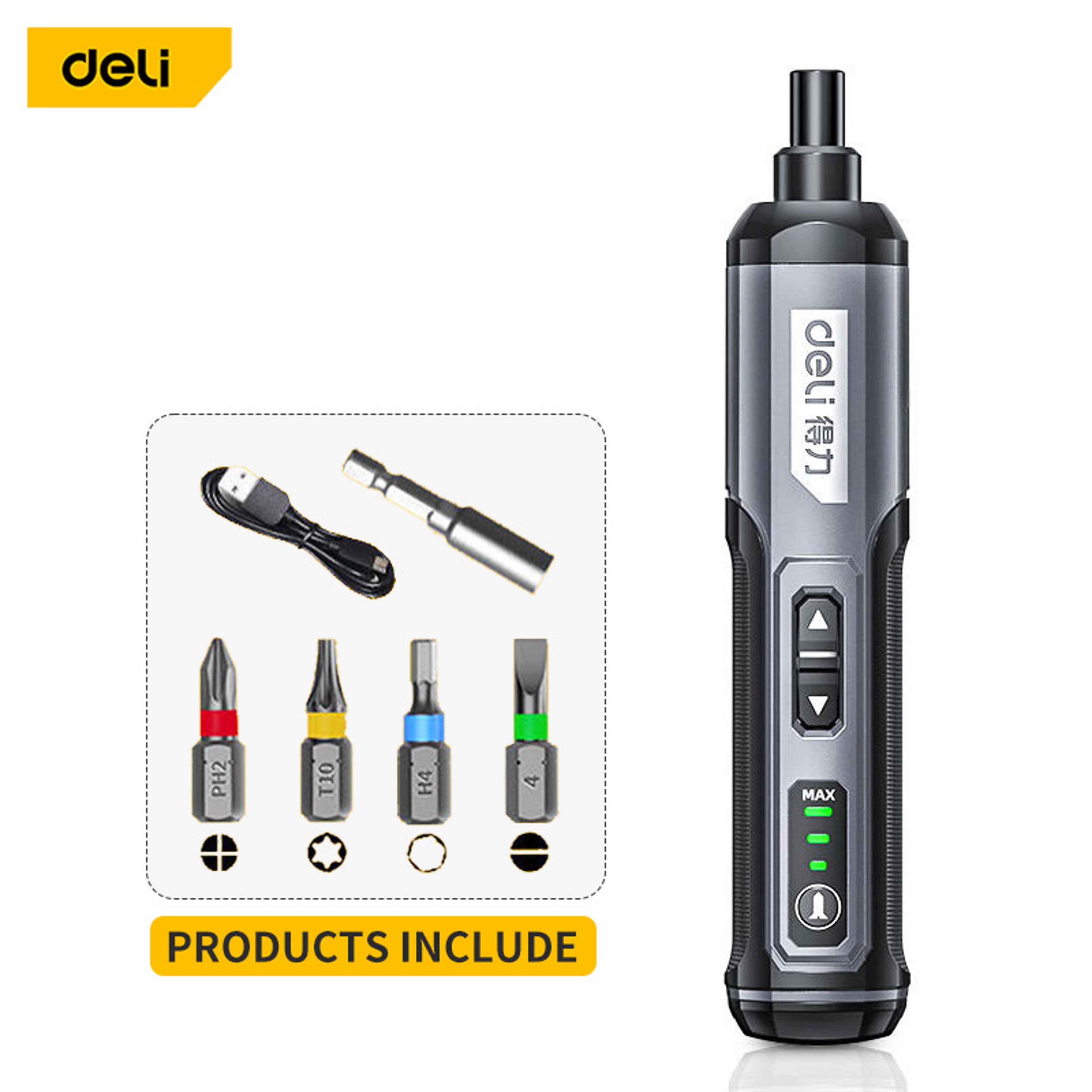 USB Rechargeable Mini Electric Screwdriver  Adjustable Torque  LED Light 7
