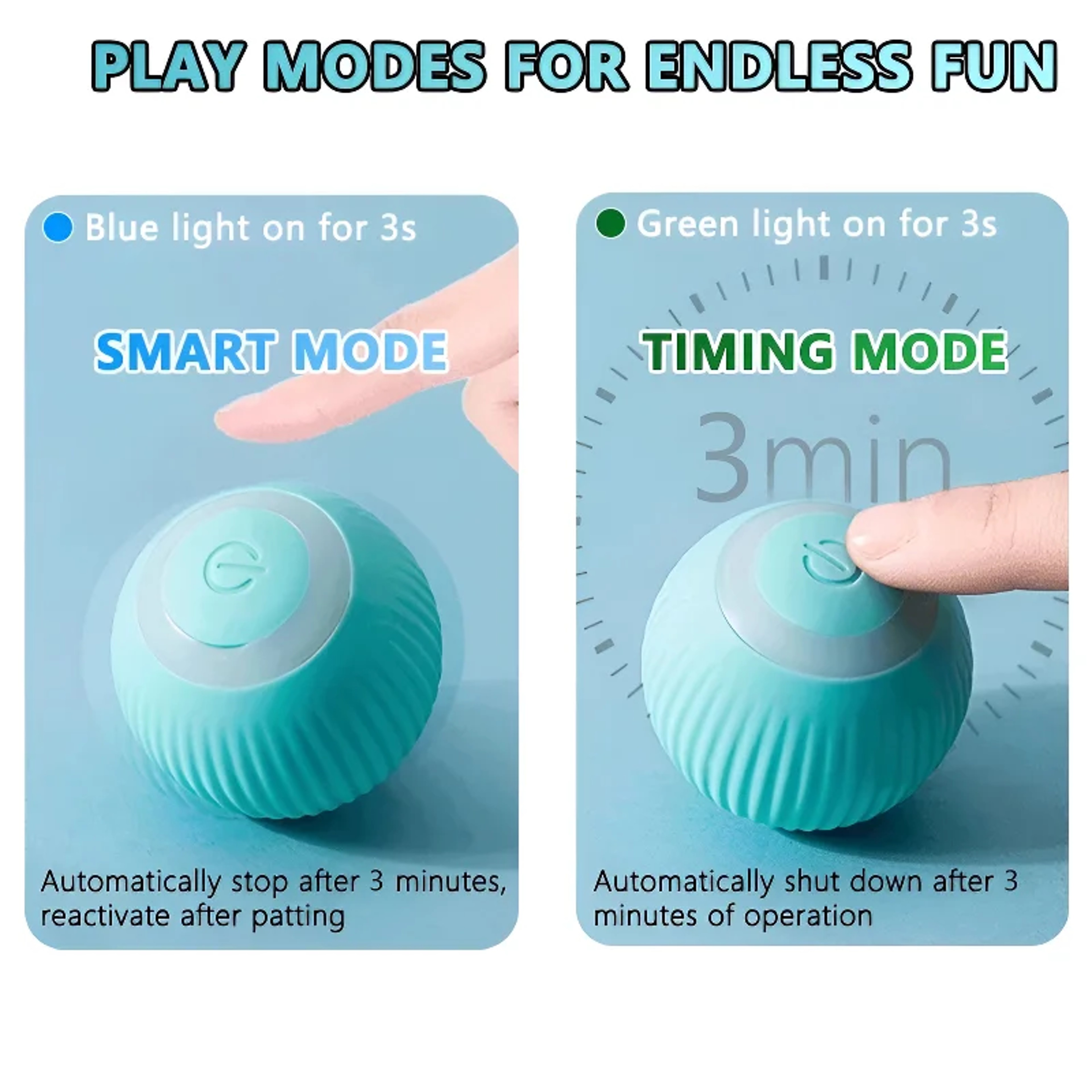 Electronic Cat Toy Ball Intelligent Interactive Rolling Bal For Kittens ABS Silicone Smart Pet Game 3