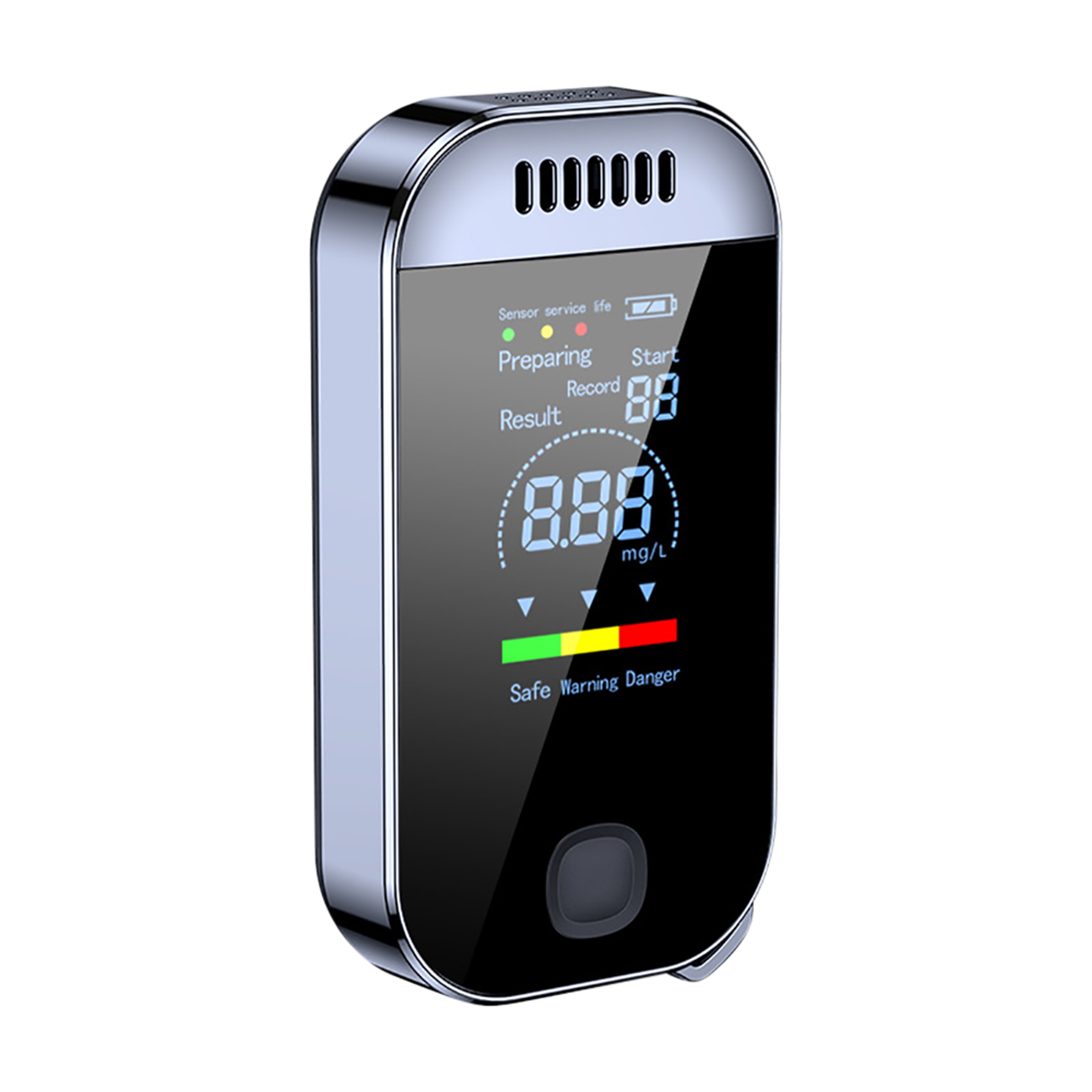 Digital Breath Alcohol Tester – USB Rechargeable Keychain Breathalyzer for Personal & Professional Use – view 1