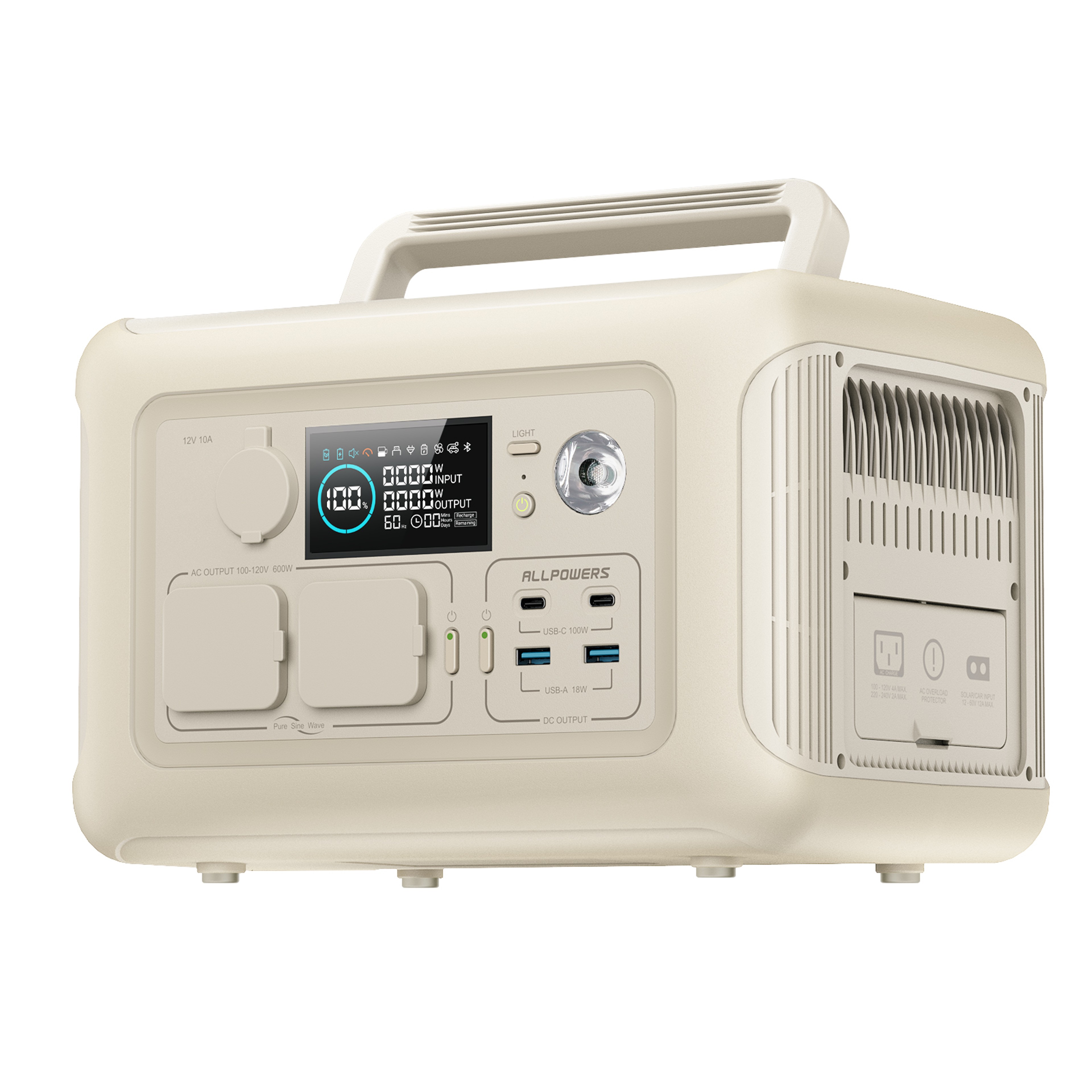 POWERS R600 Portable Generator 600W Power Station With AC Outlets 299Wh LiFePO4 Battery For Camping 0