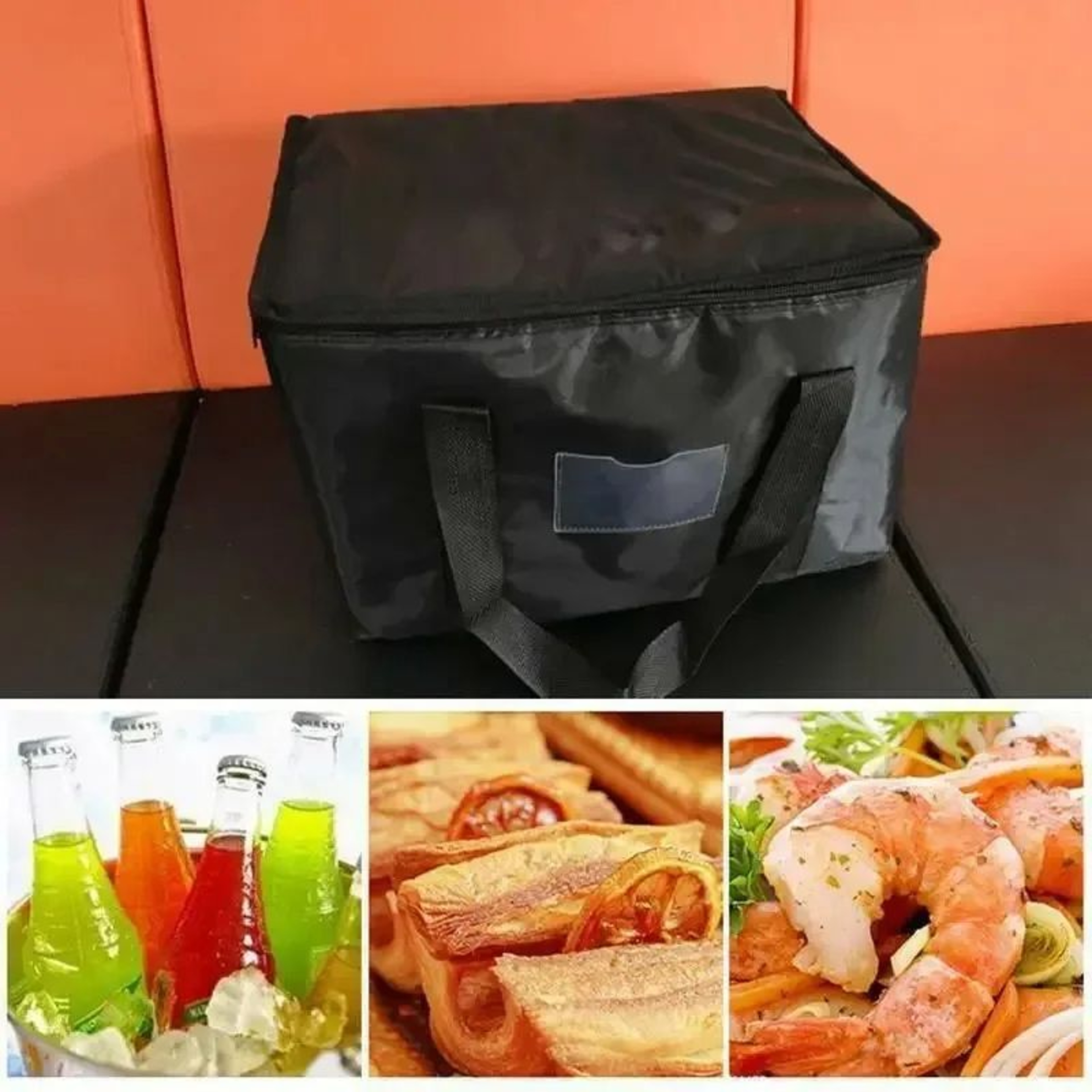 70L Insulated Thermal Cooler Bag Large Capacity Portable Lunch Bag With Tin Foil Insulation Zipper  3