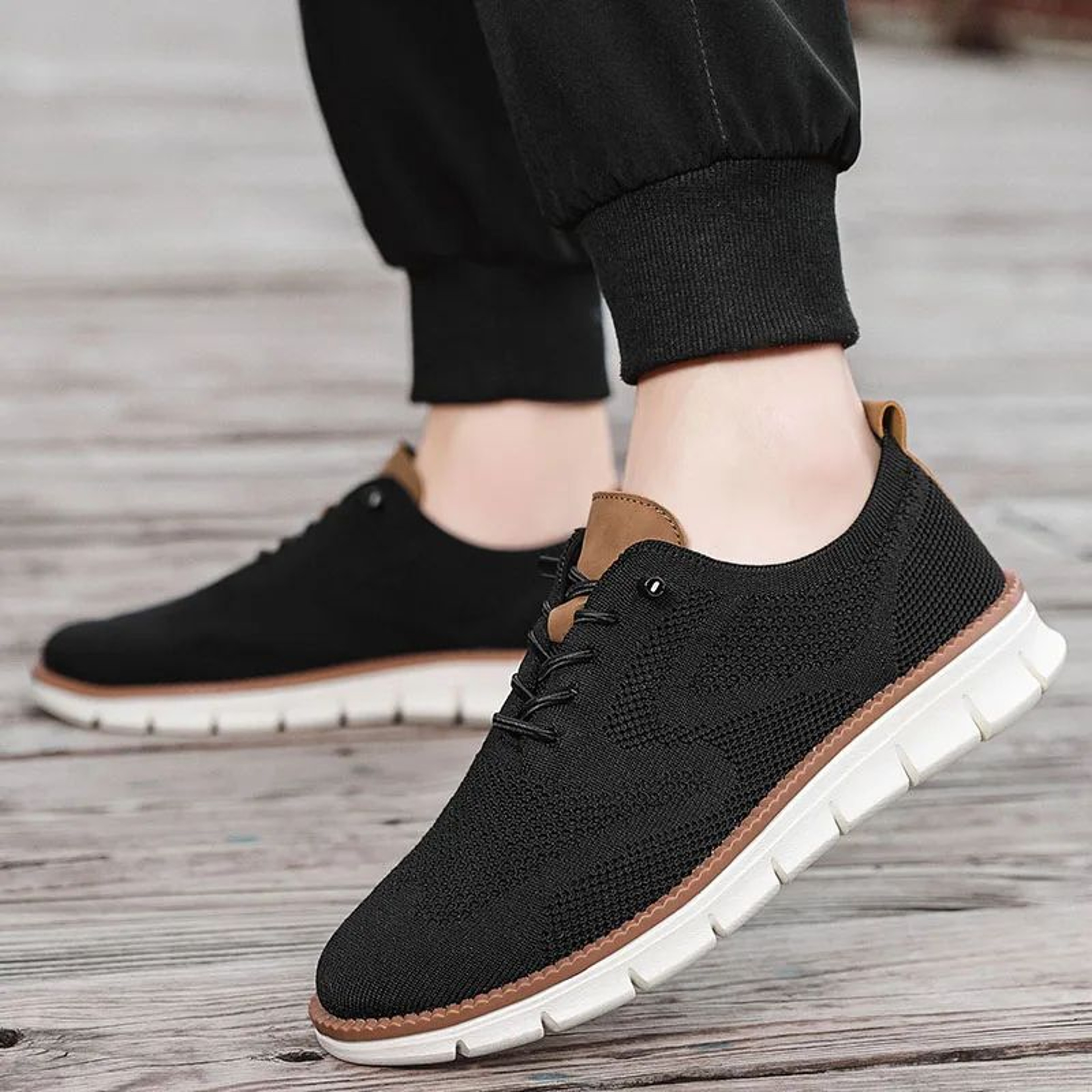 Men Casual Sports Shoes AntiSlip WearResistant Breathable Cushioned Color Block Design For Versatil 5