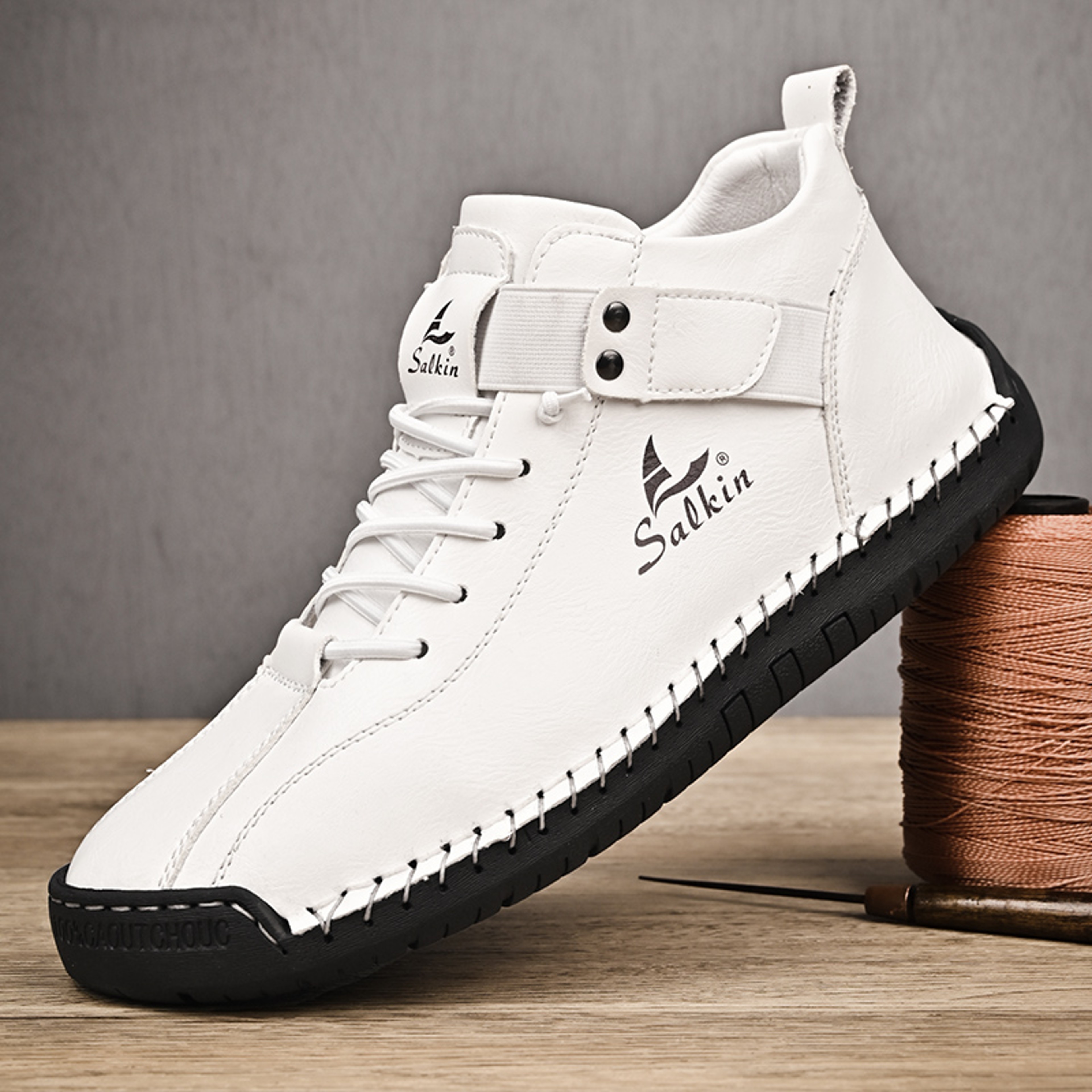 Handmade Leather Casual Men Shoes Breathable Sneaker Ankle Boots for Outdoor & Daily Wear – view 3