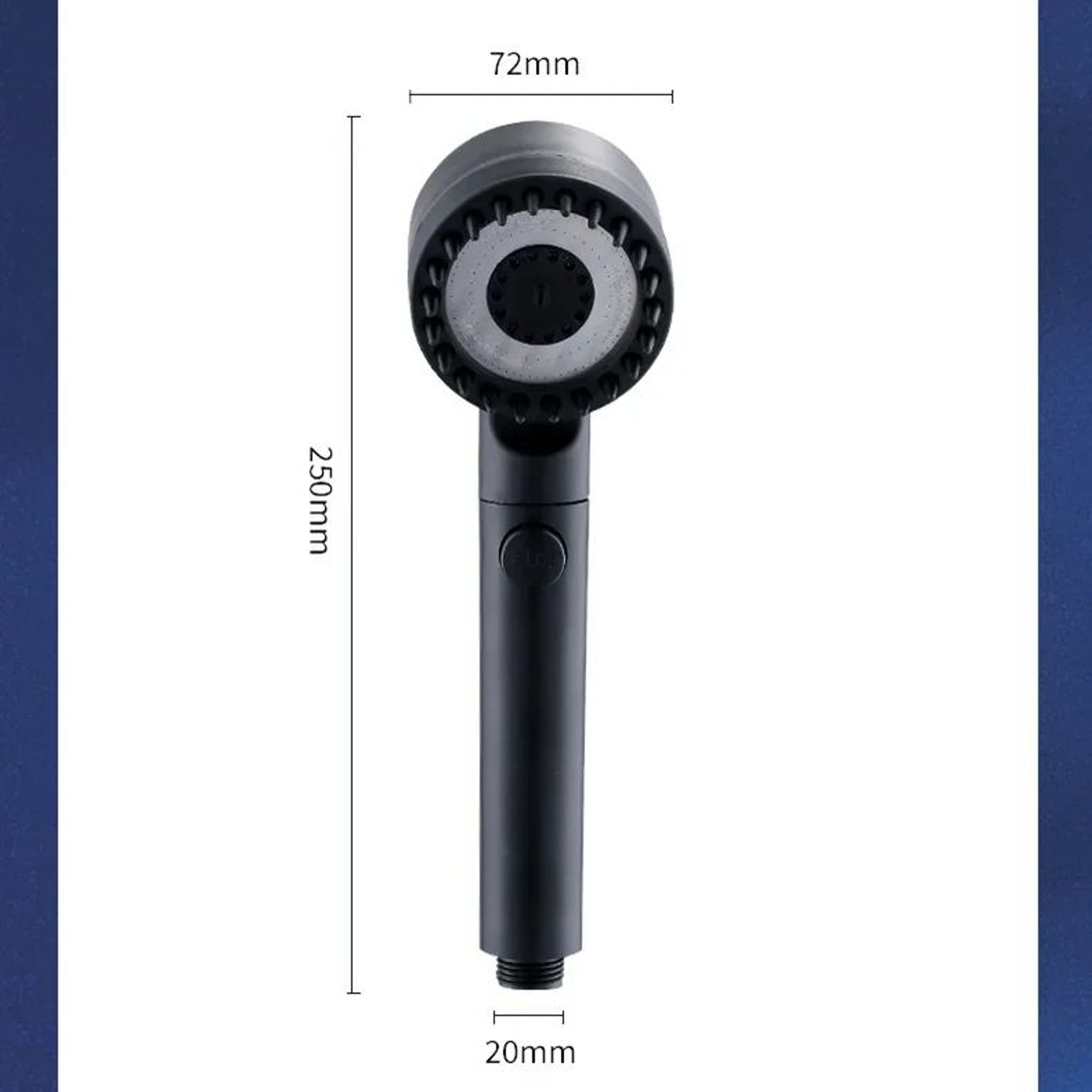High Pressurized Filter Shower Head Adjustable Spray With Massage Brush Rain Faucet Water Saving Ba