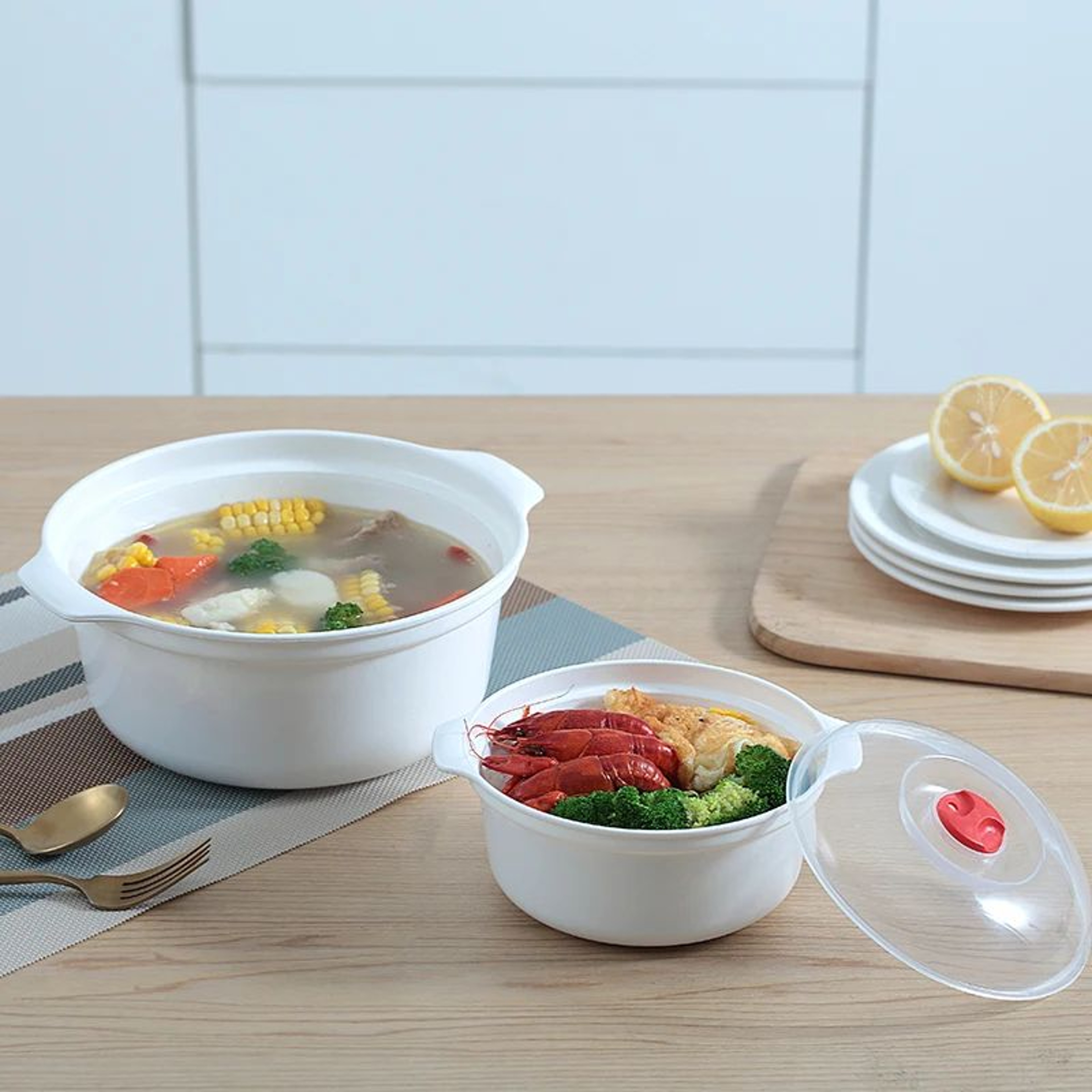 GIANXI Microwave Oven Special Box Heated Soup Pot Steam Rice  Buns With Lid Ecofriendly Food Grade  2