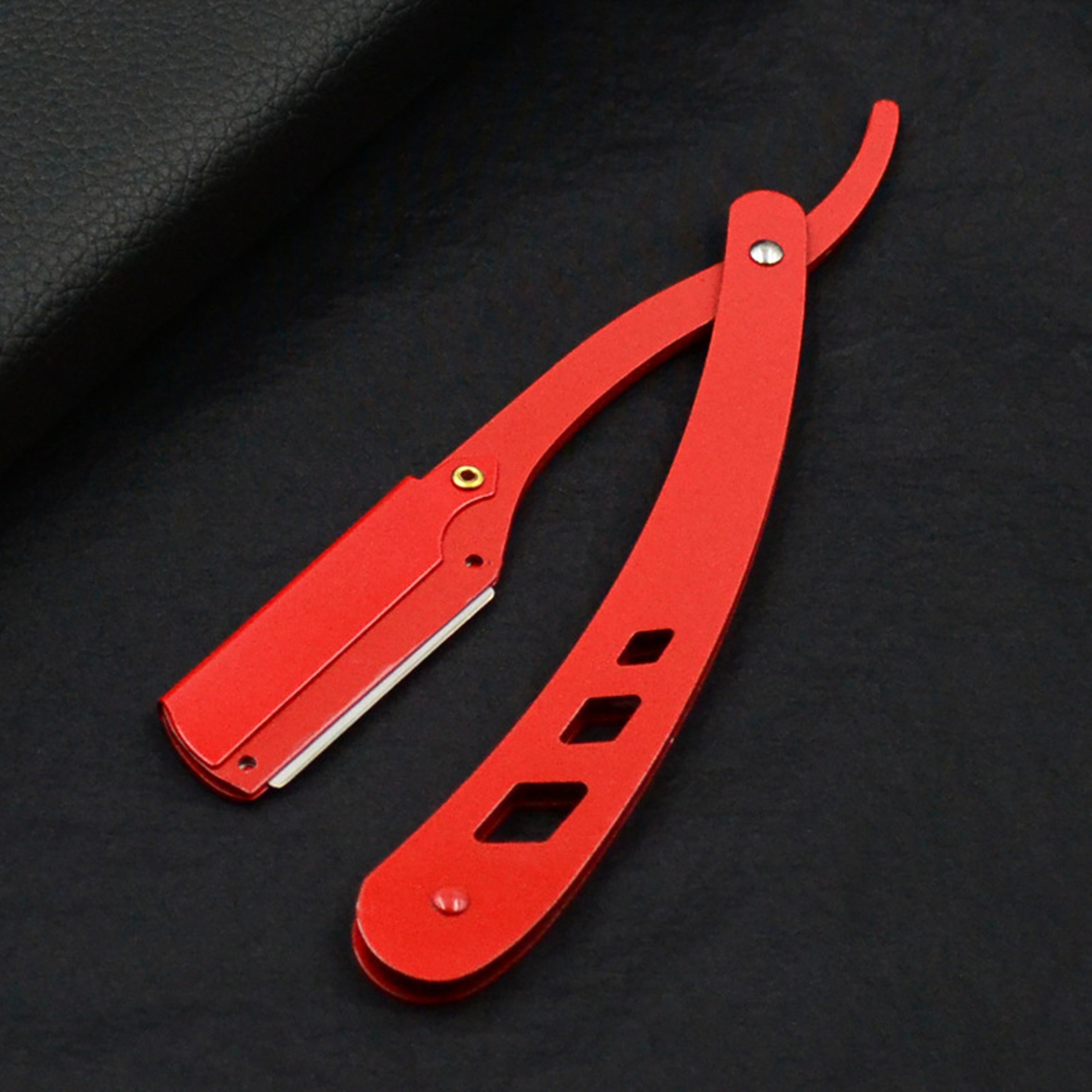 Vintage Brass Straight Edge Razor, Men Shaving Barber Tool with Antique Blades & Unisex Design – view 13
