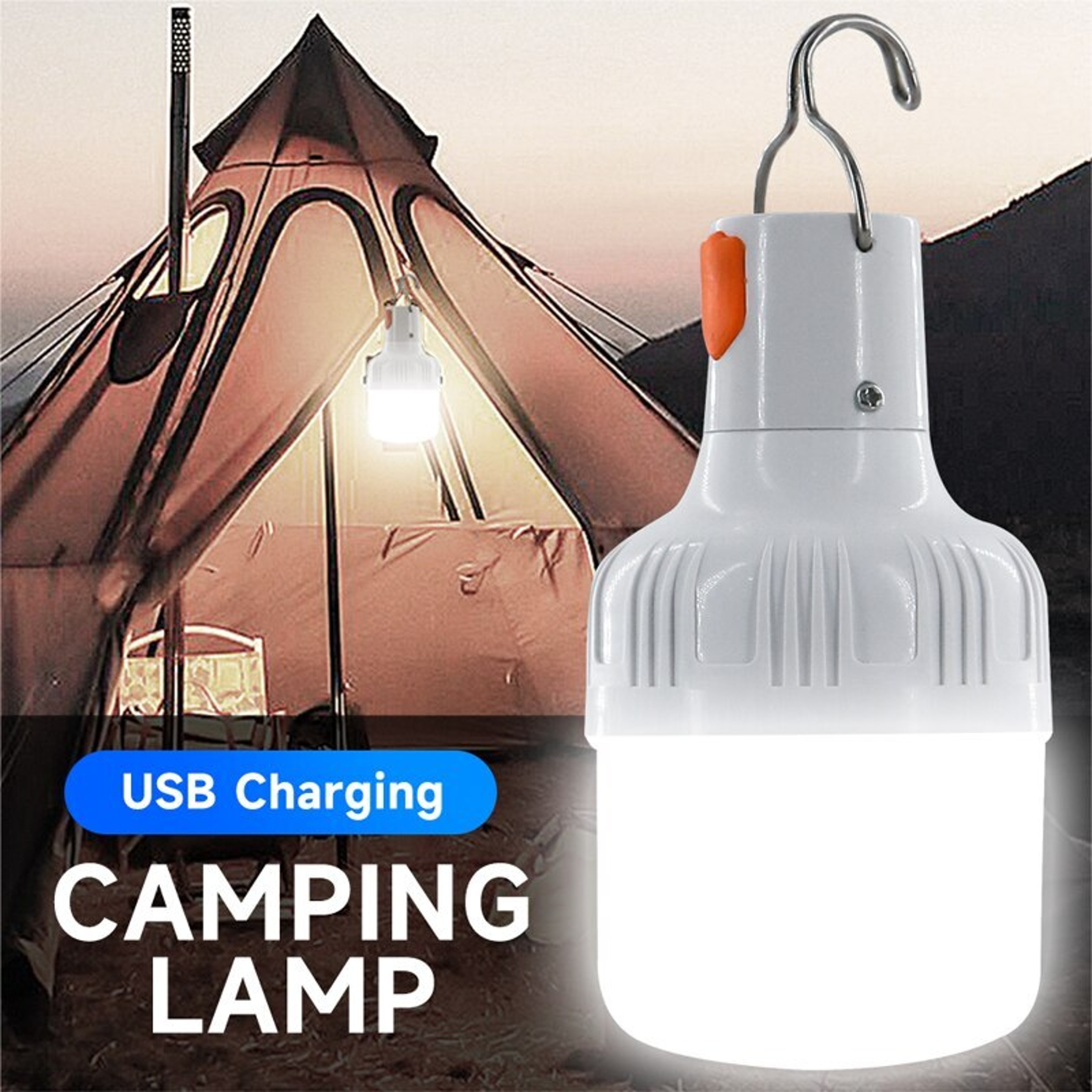 Outdoor USB Rechargeable LED Lamp High Brightness Emergency Light for Camping, Fishing & Night Lights – view 1