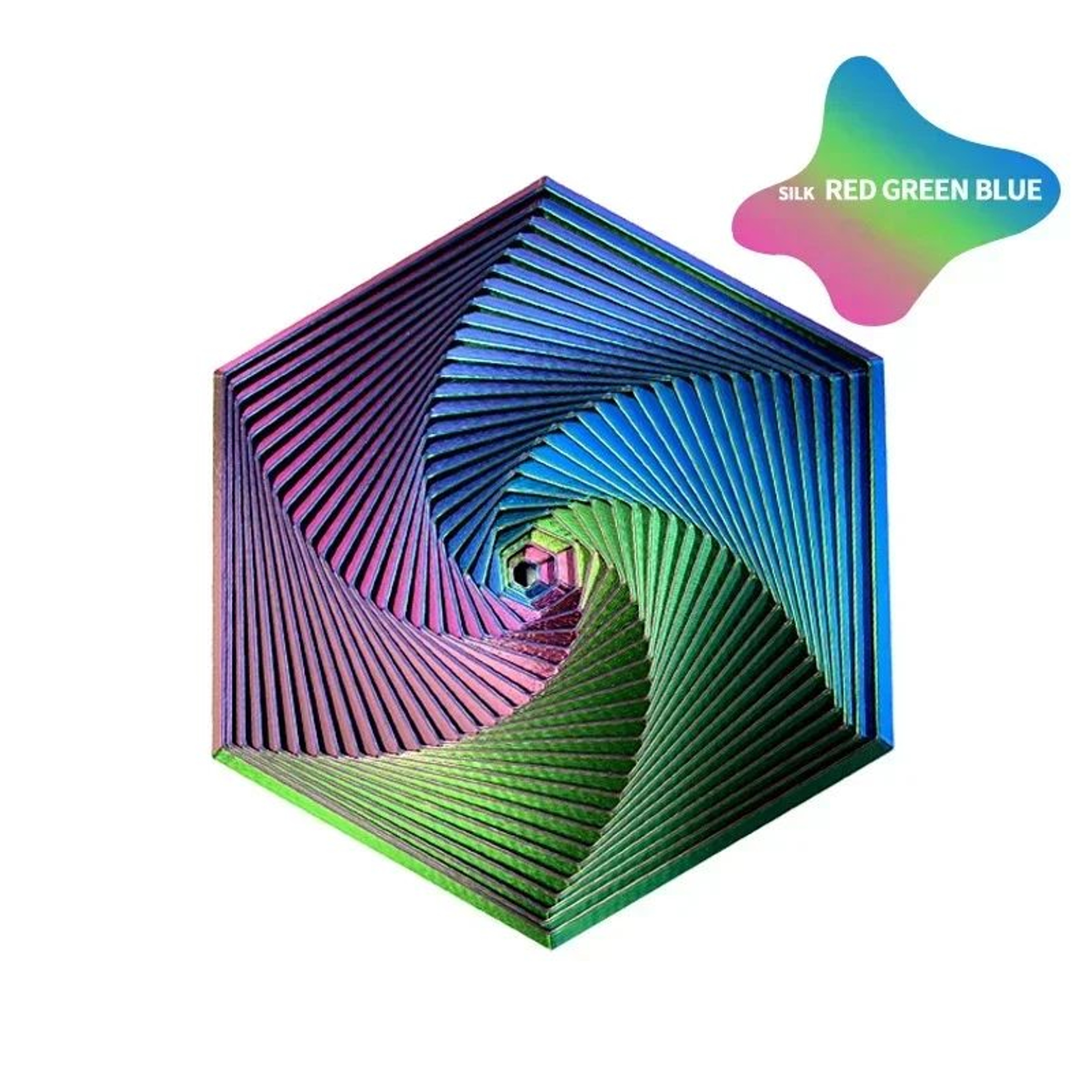 Portable 3D Printed Fractal Fidget Hexagon Sensory AntiStress Toy Desktop Ornament Visual Kid Toy F 4