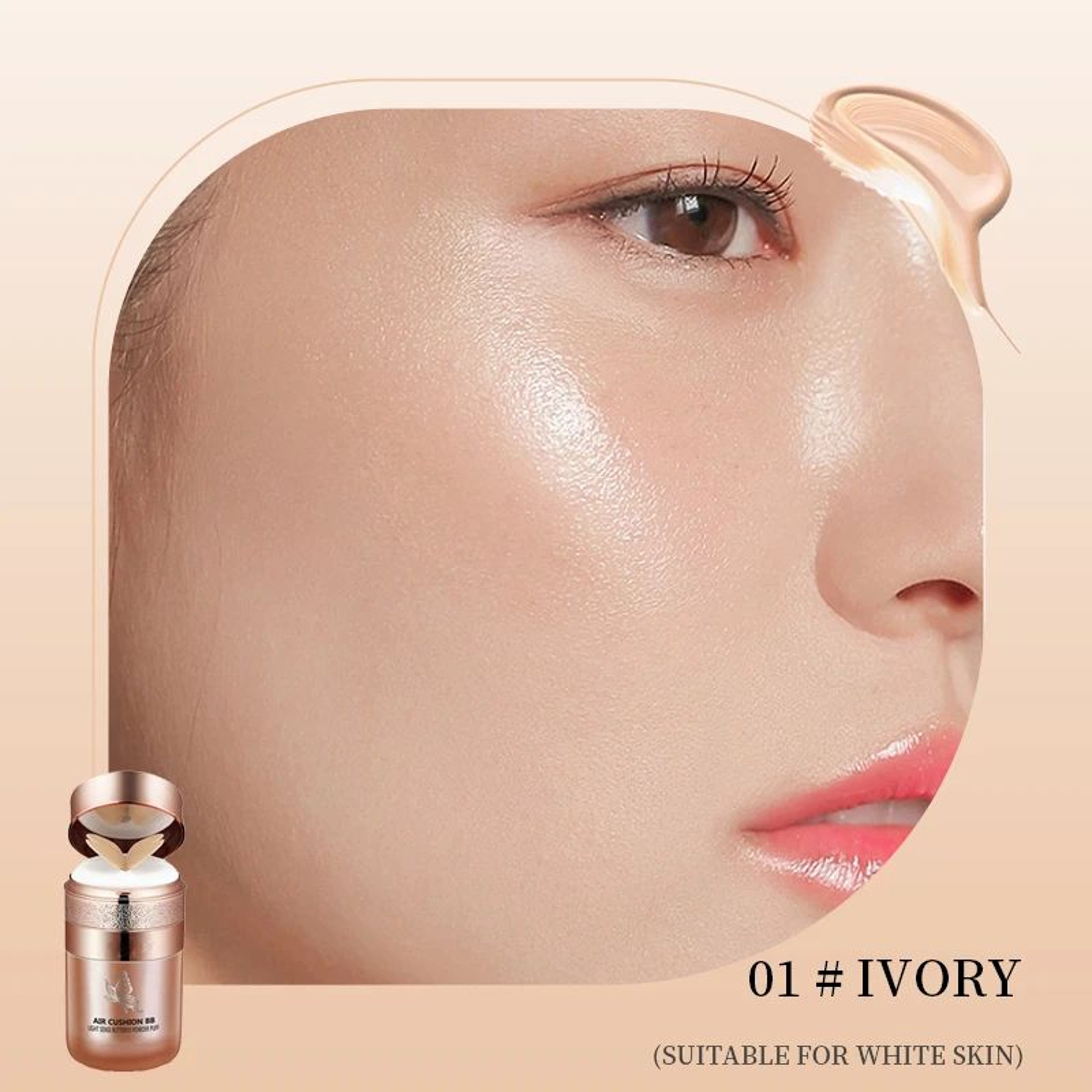 Air Cushion BB Cream Butterfly Powder Puff Moisturizing Foundation Concealer Whitening Waterproof M 6