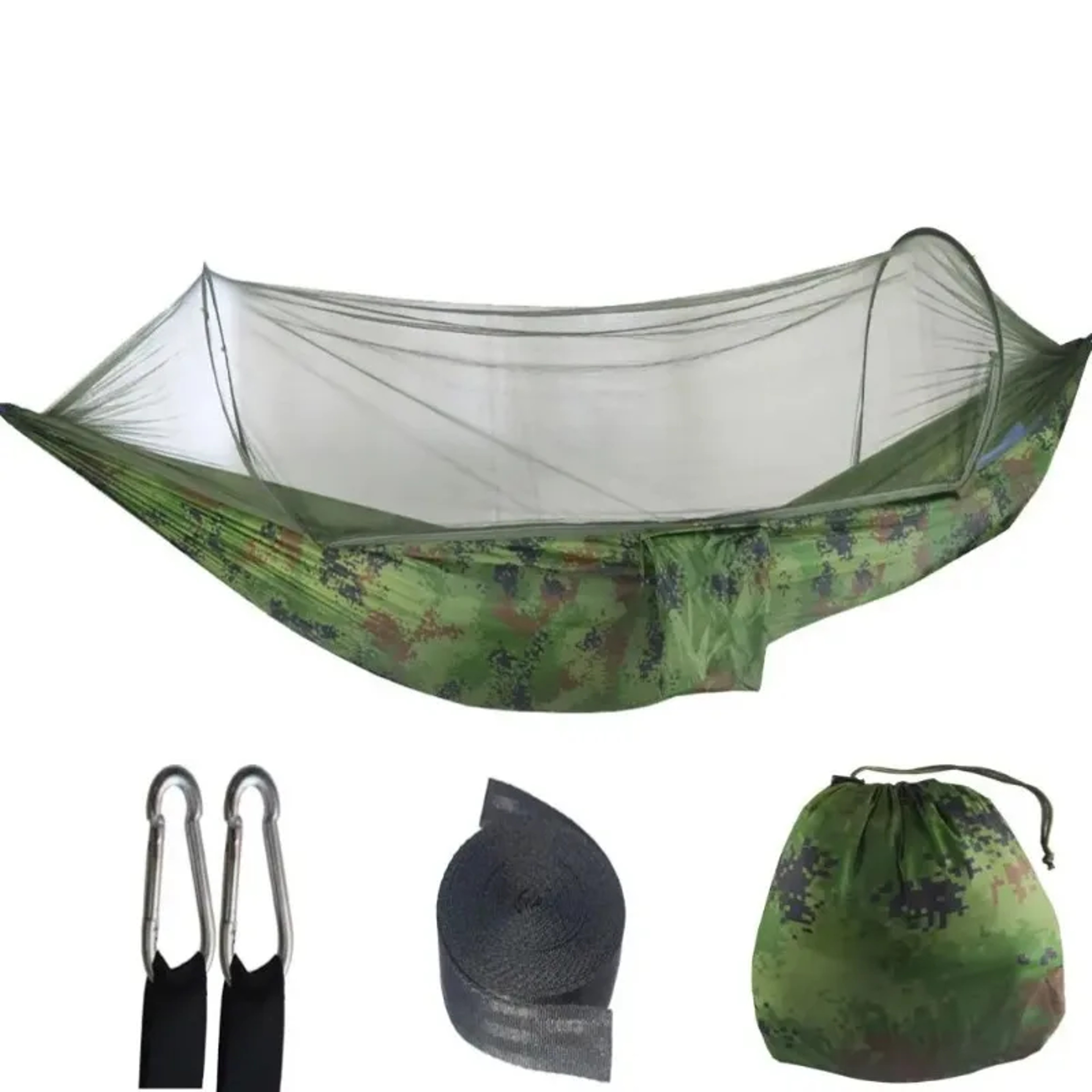 Outdoor Camping Hammock With Mosquito Net, Lightweight Hanging Hammocks in High-Strength Parachute Fabric for Adventures – view 9
