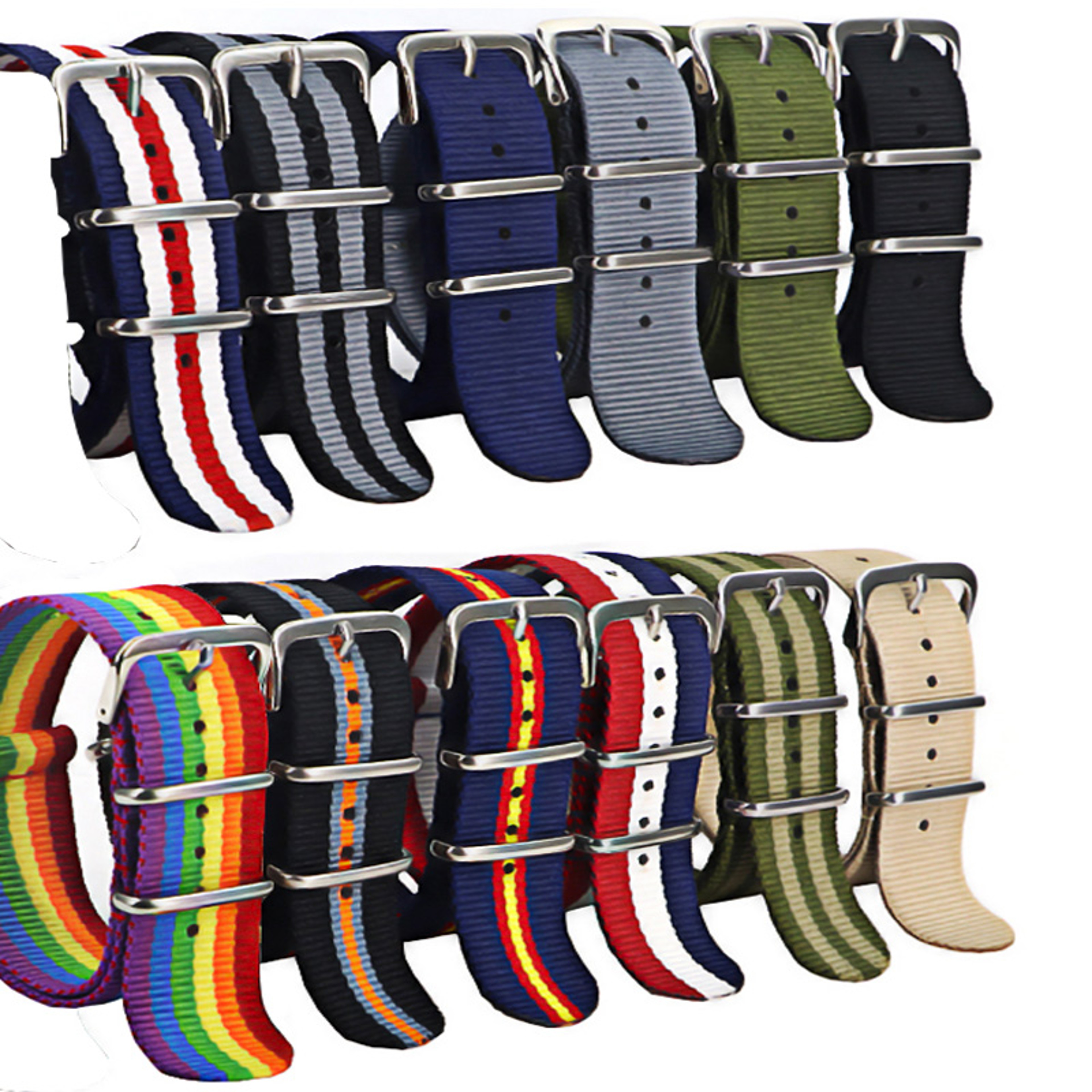 Waterproof Nylon Watch Strap, Sport Military Style Watch Band Replacement for Men Women Wristwatch Belts – view 1
