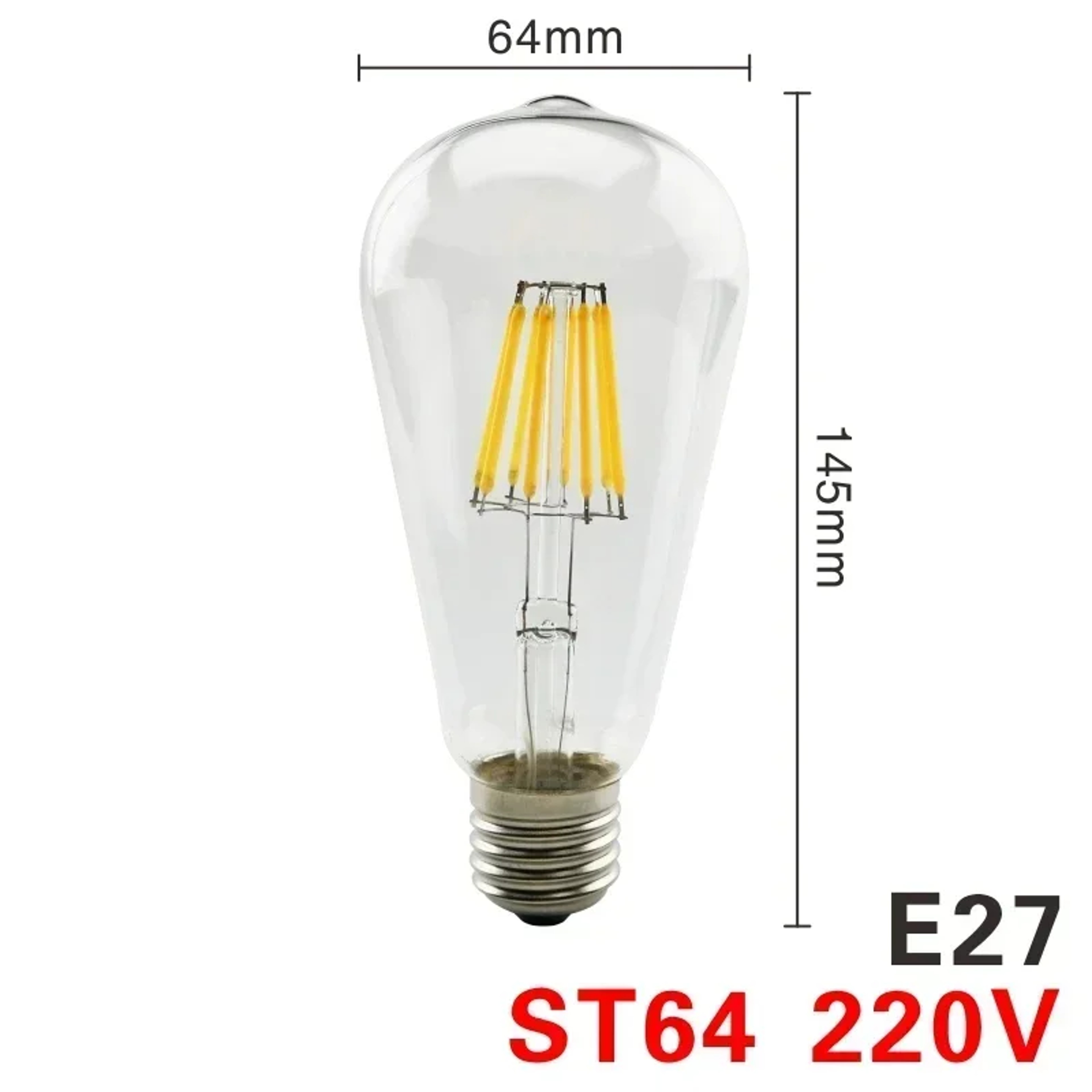 Vintage LED Retro Edison Bulb, Glass Filament Lamp C35 Decorative Lighting – view 7