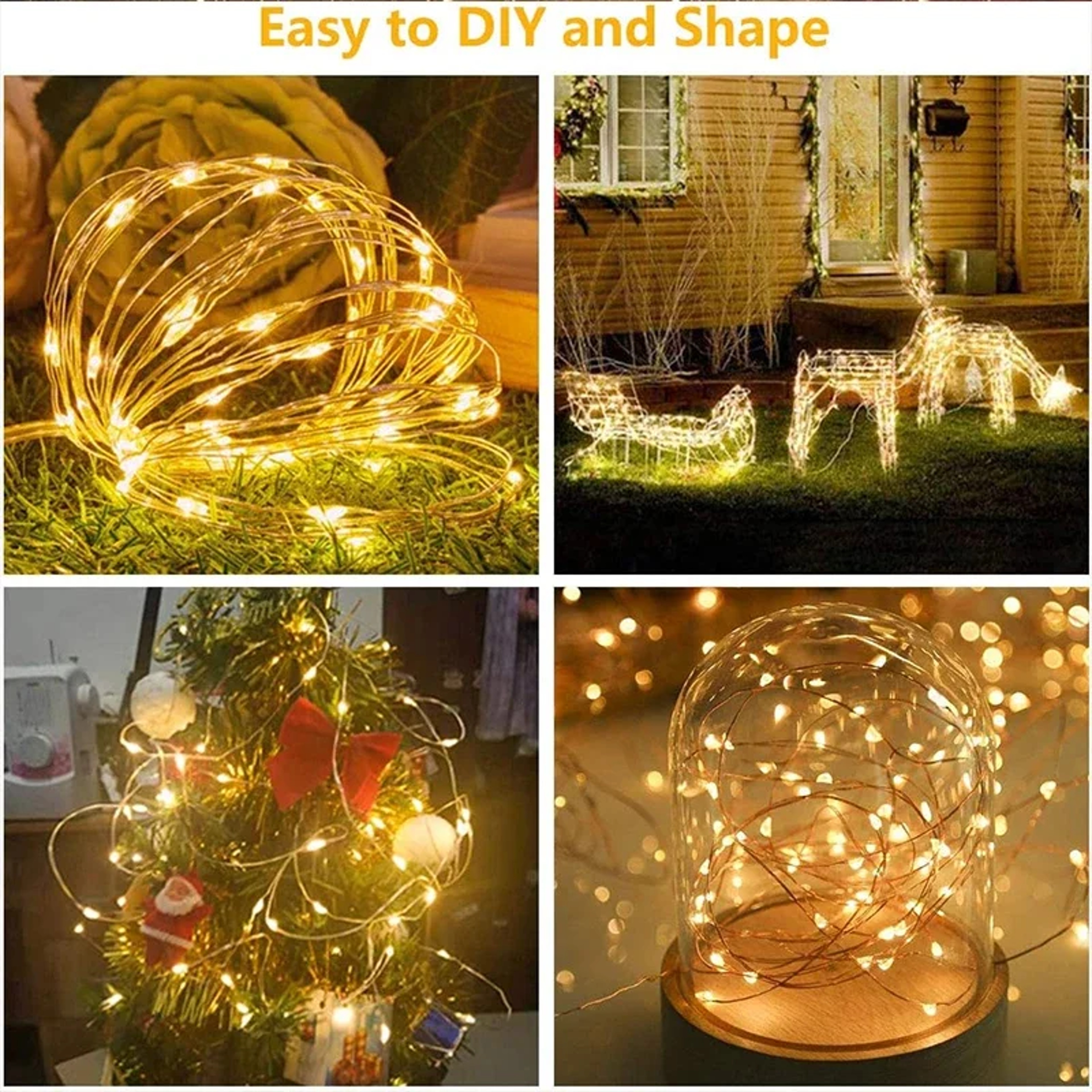 LED Fairy Curtain String Lights USB Garland Lamp 8 Lighting Modes for Christmas, Wedding, New Year & Home Decoration – view 5