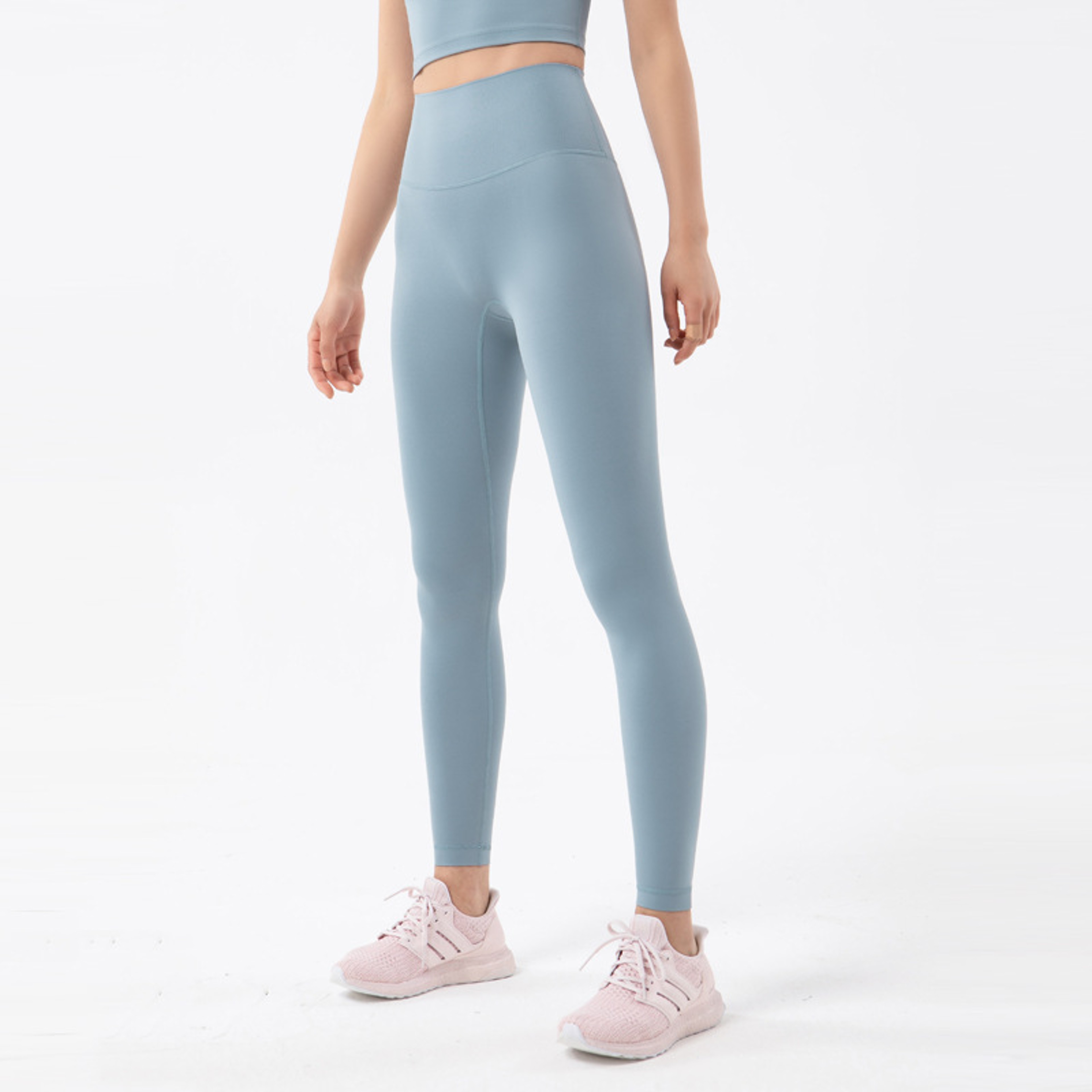 High Waist Nylon Yoga Pants Gym Leggings For Women Girls Soft Elastic Tights Breathable No T Line F 10