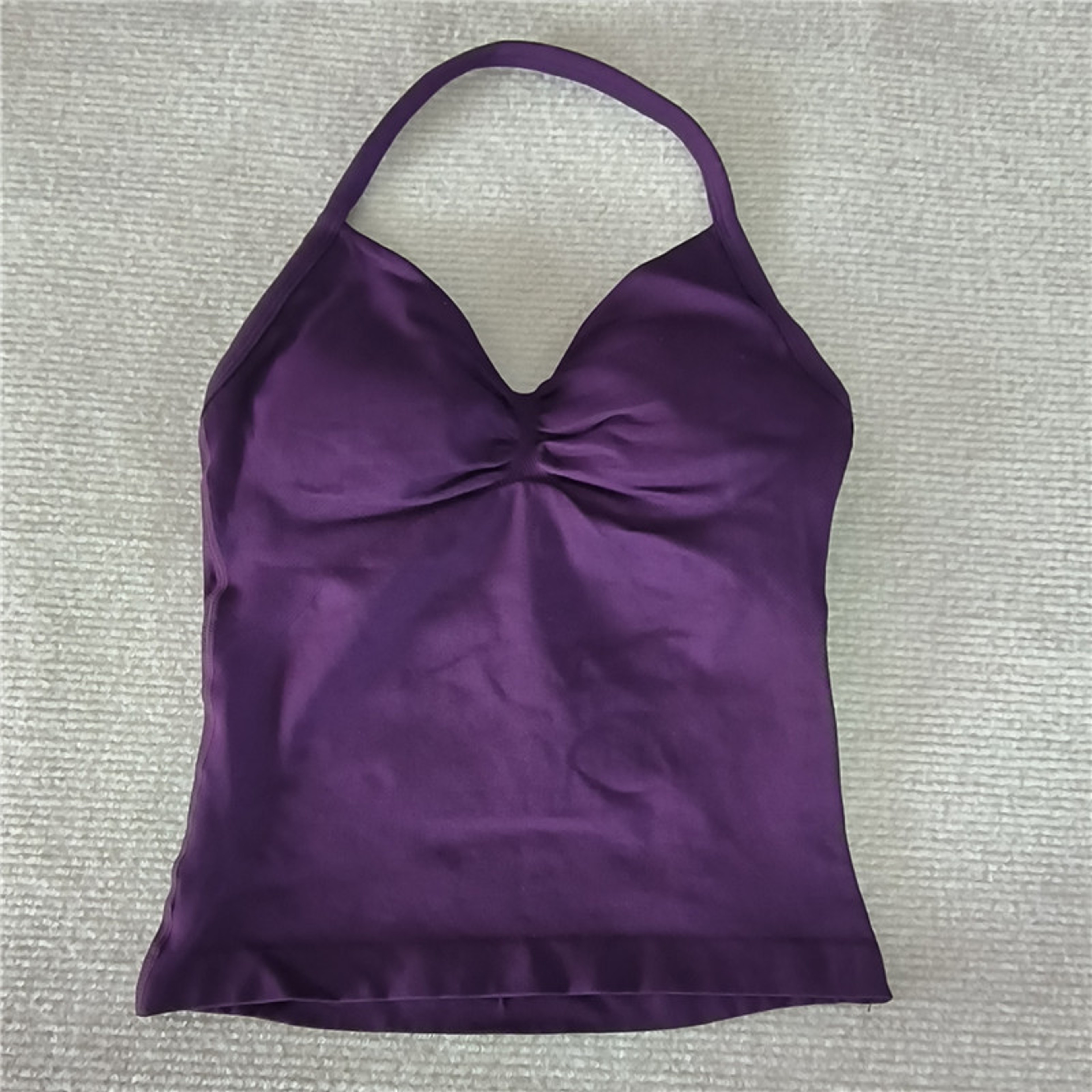 Women Sexy V Neck Longline Gym Tank Top, Seamless Strappy Padded Yoga Workout Vest, Slim Fit Running Sports Top – view 13