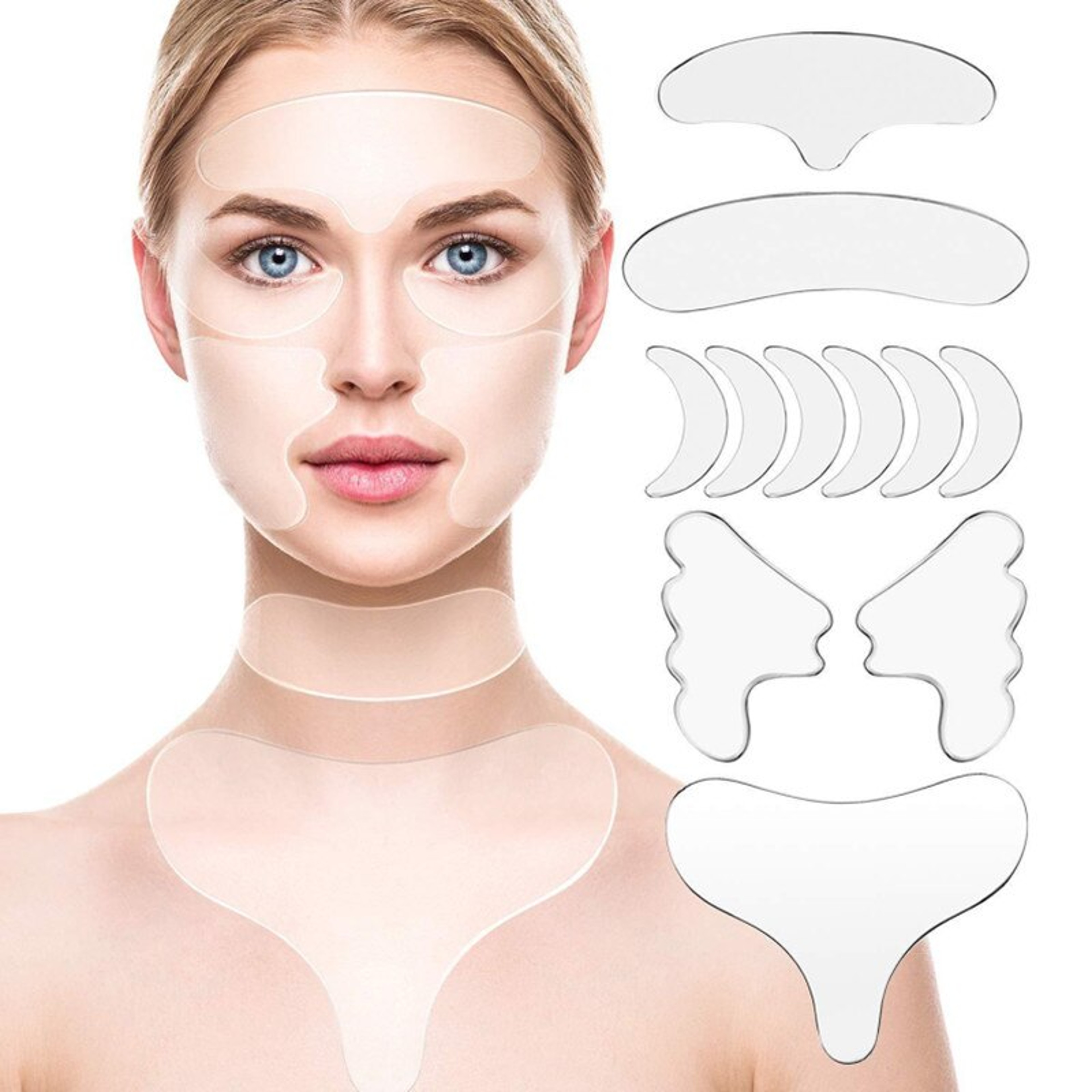 Anti Wrinkle Sticker Silicone Reusable Face Forehead Neck Skin Care Lifting Patch Anti Aging Faci Facial Firming Pads – view 1